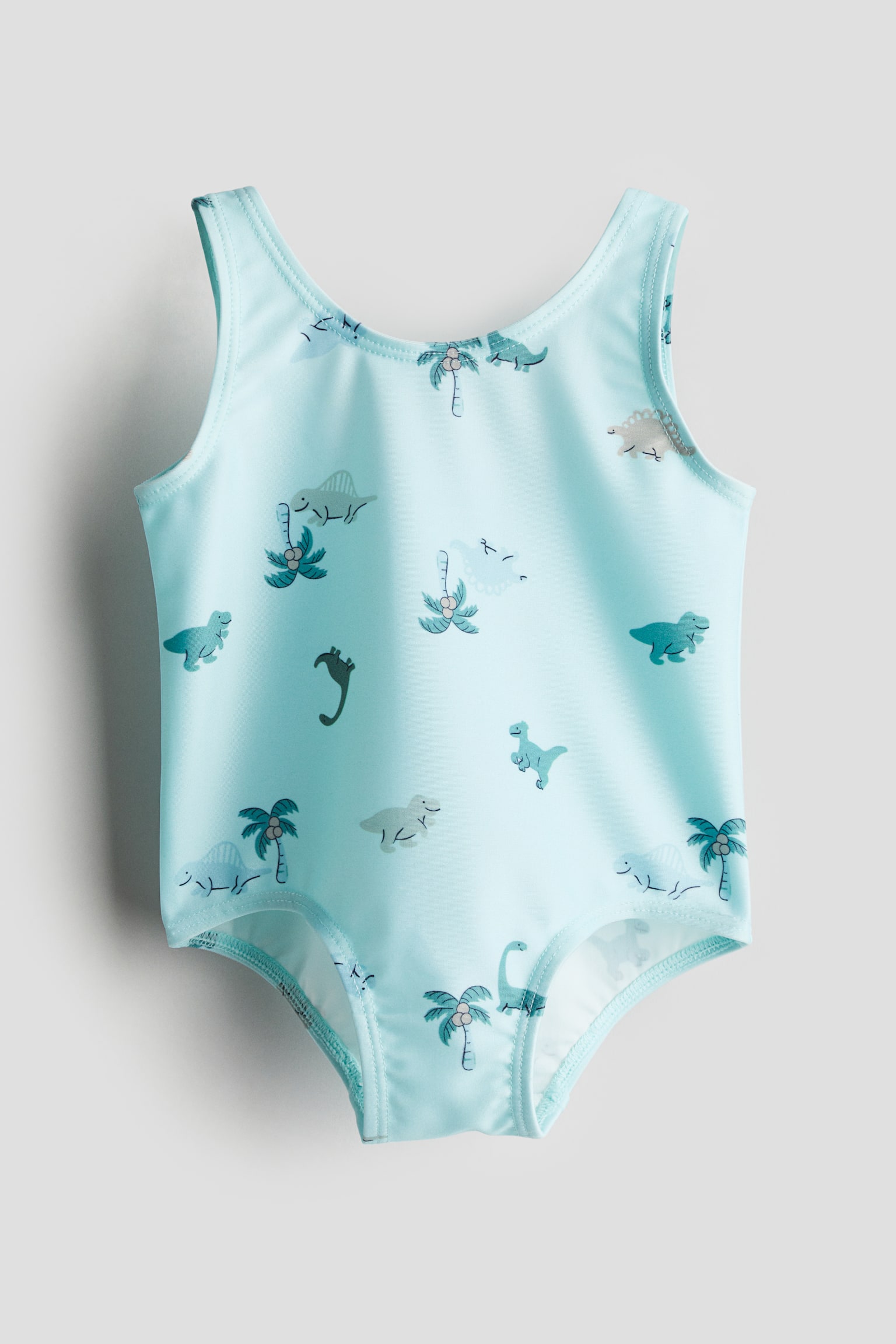 Pattern Swimsuit - Turquoise/Dinosaurs/Light pink/Whales/White/Stripe/Dusty pink/Lemons/White/Floral - 1