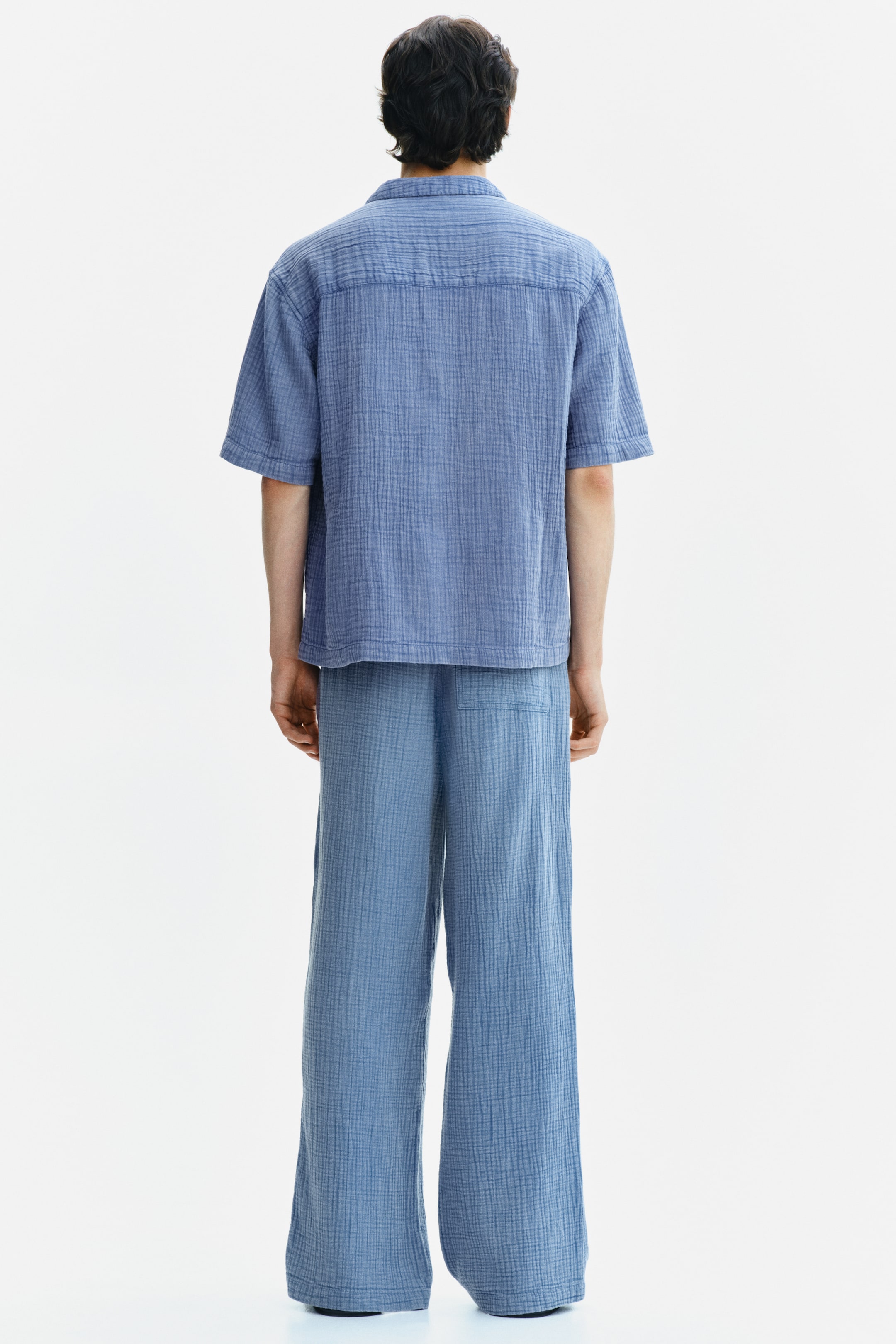 Pantalon ample en mousseline de coton