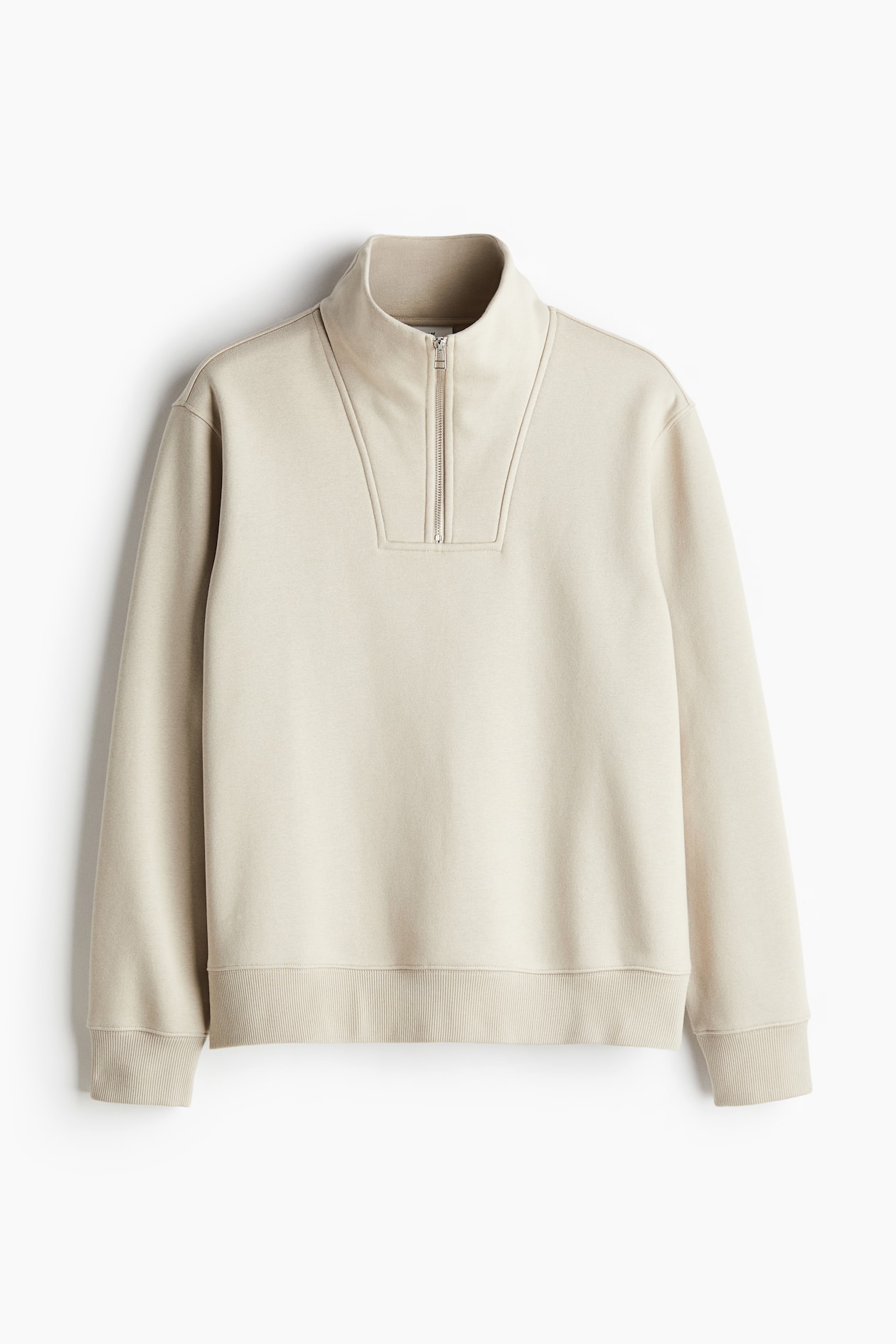 Sweatshirt mit Zipper in Regular Fit - Turtleneck - Langarm  