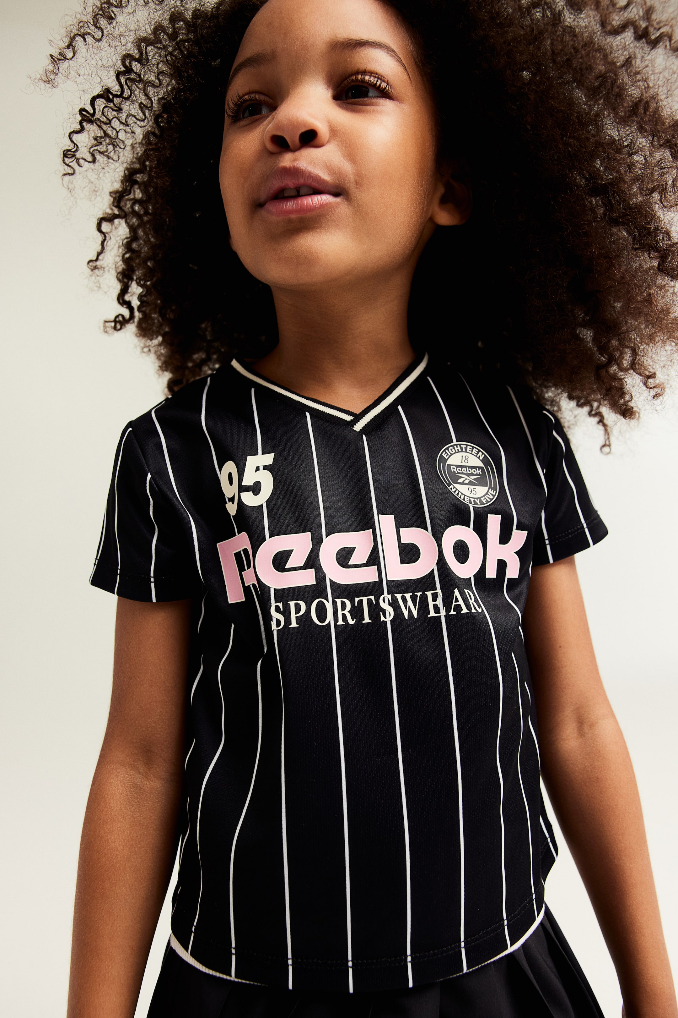 Printed football shirt - Black/Reebok - Kids | H&M GB 2