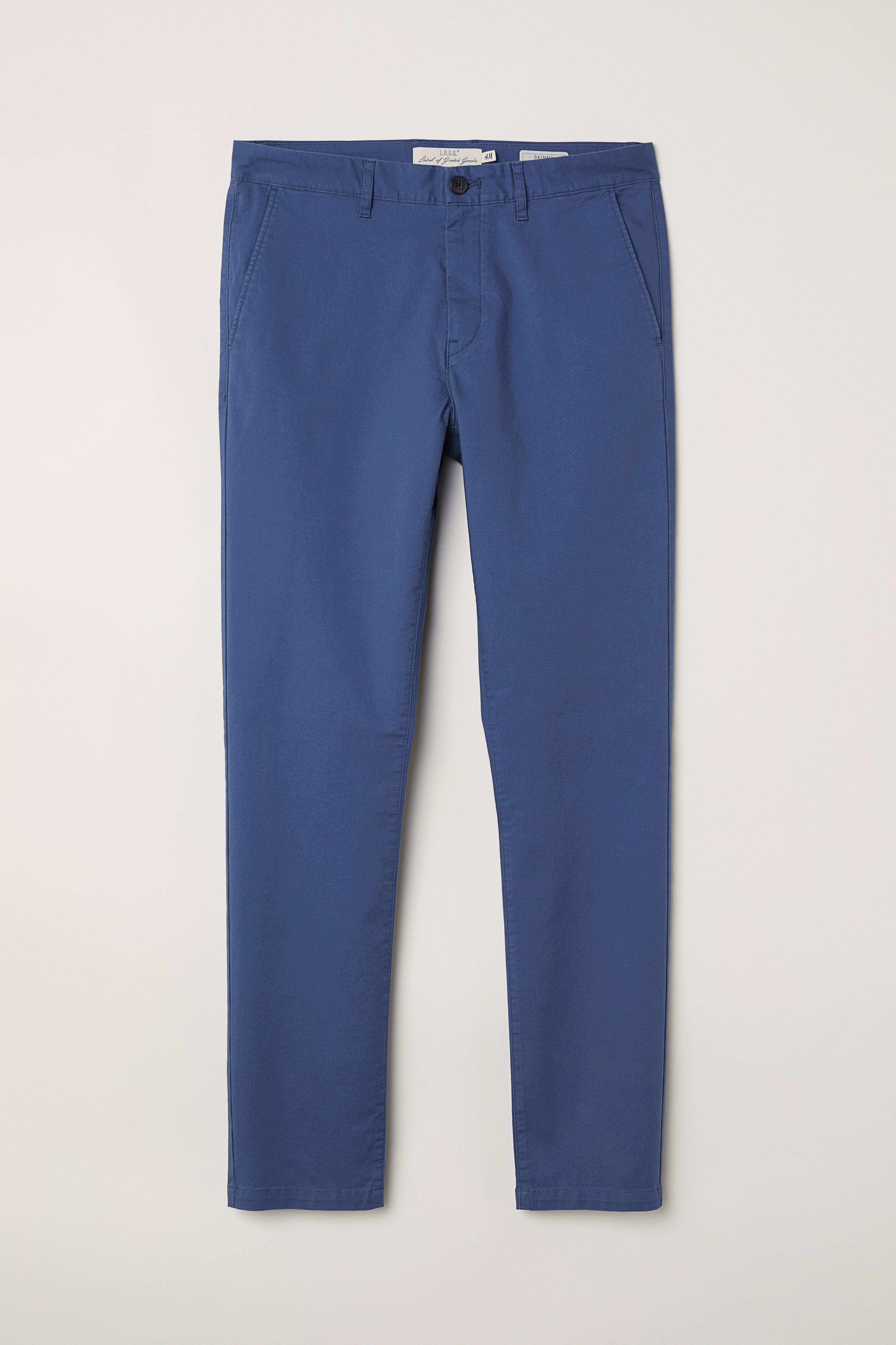 Skinny Fit Cotton Chinos Blue gray Men H M CA