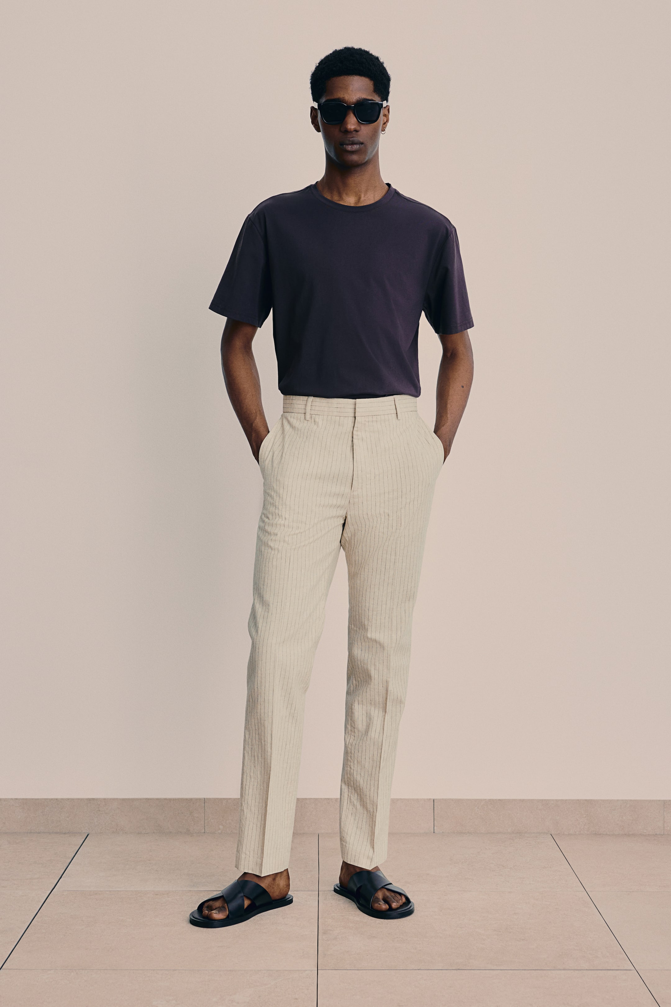 Slim Fit Dressy Linen-blend Pants