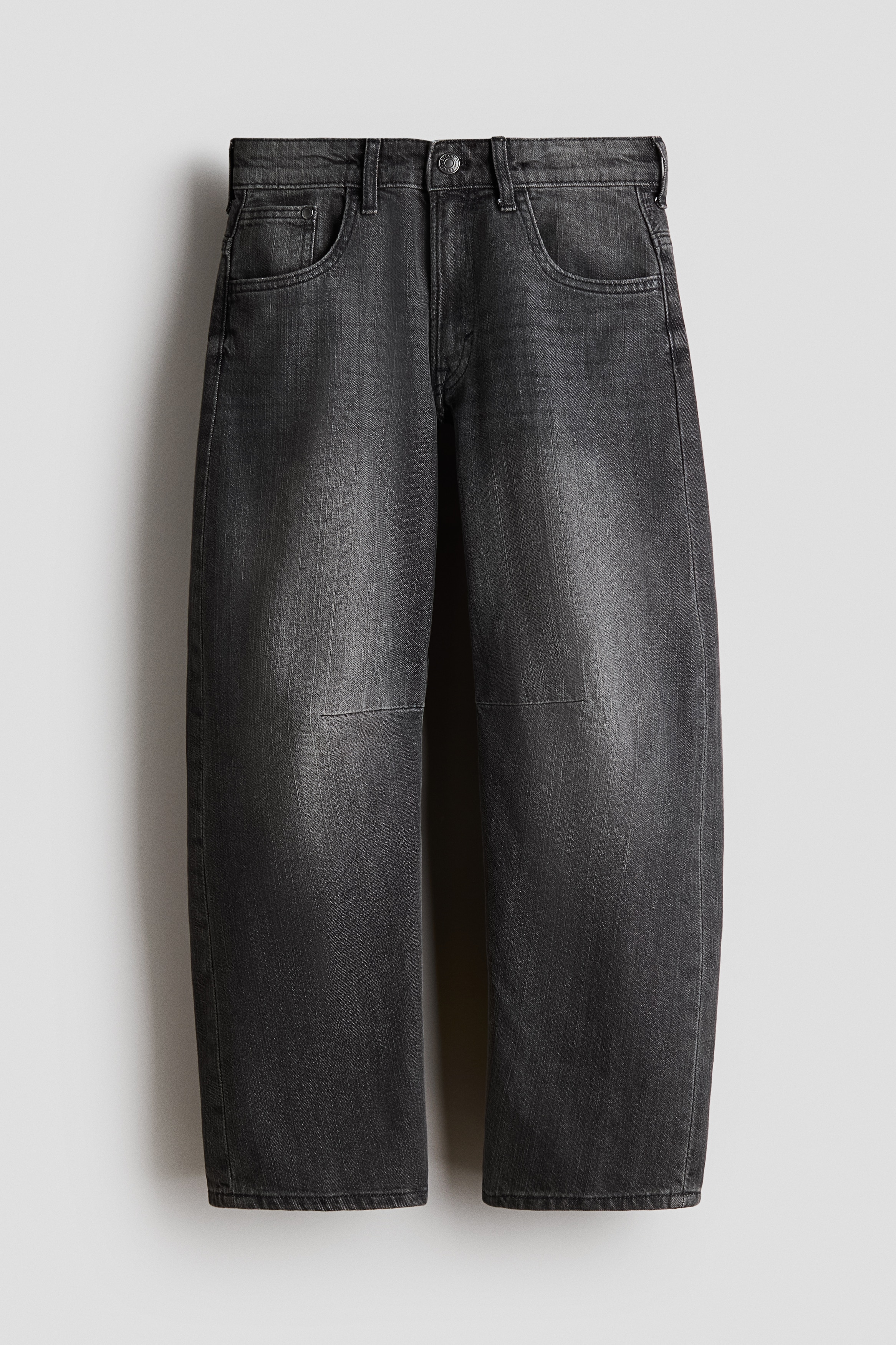 Loose-Fit Barrel Jeans - Washed denim black/Light denim blue