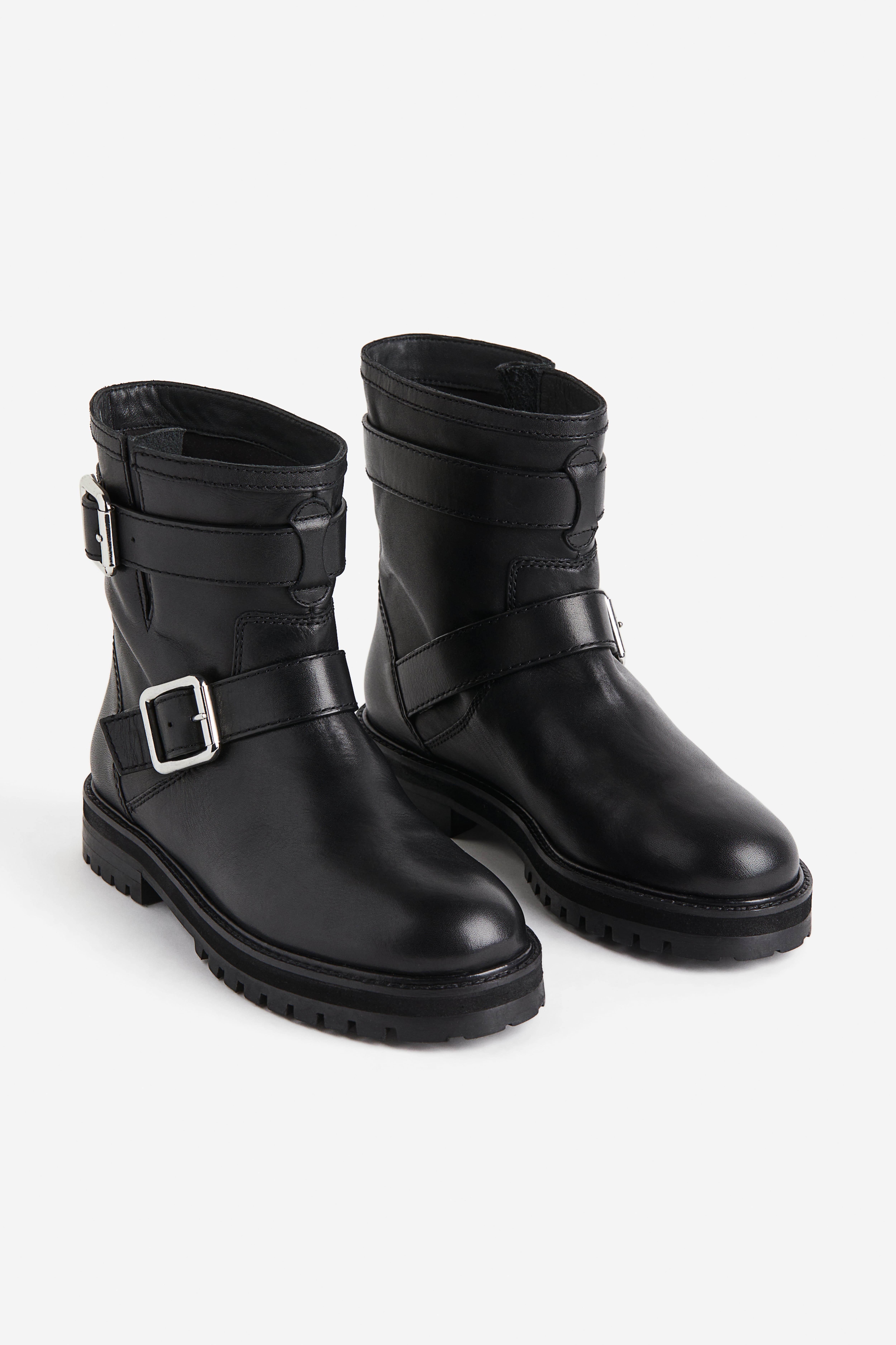 H and m biker boots best sale