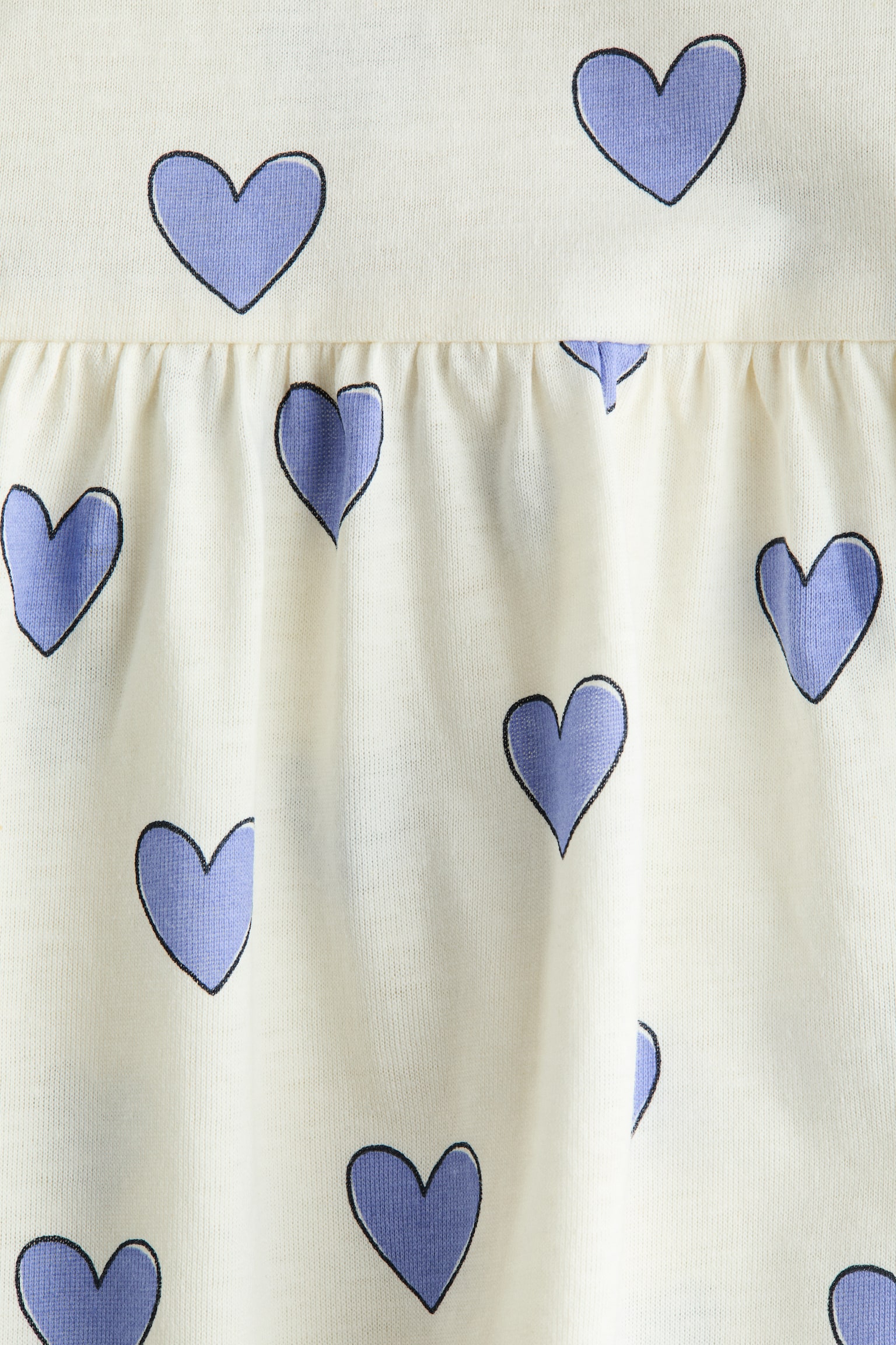 Váy cotton in hình - Màu trắng/Trái tim/Màu tím nhạt/Ngựa một sừng - 2