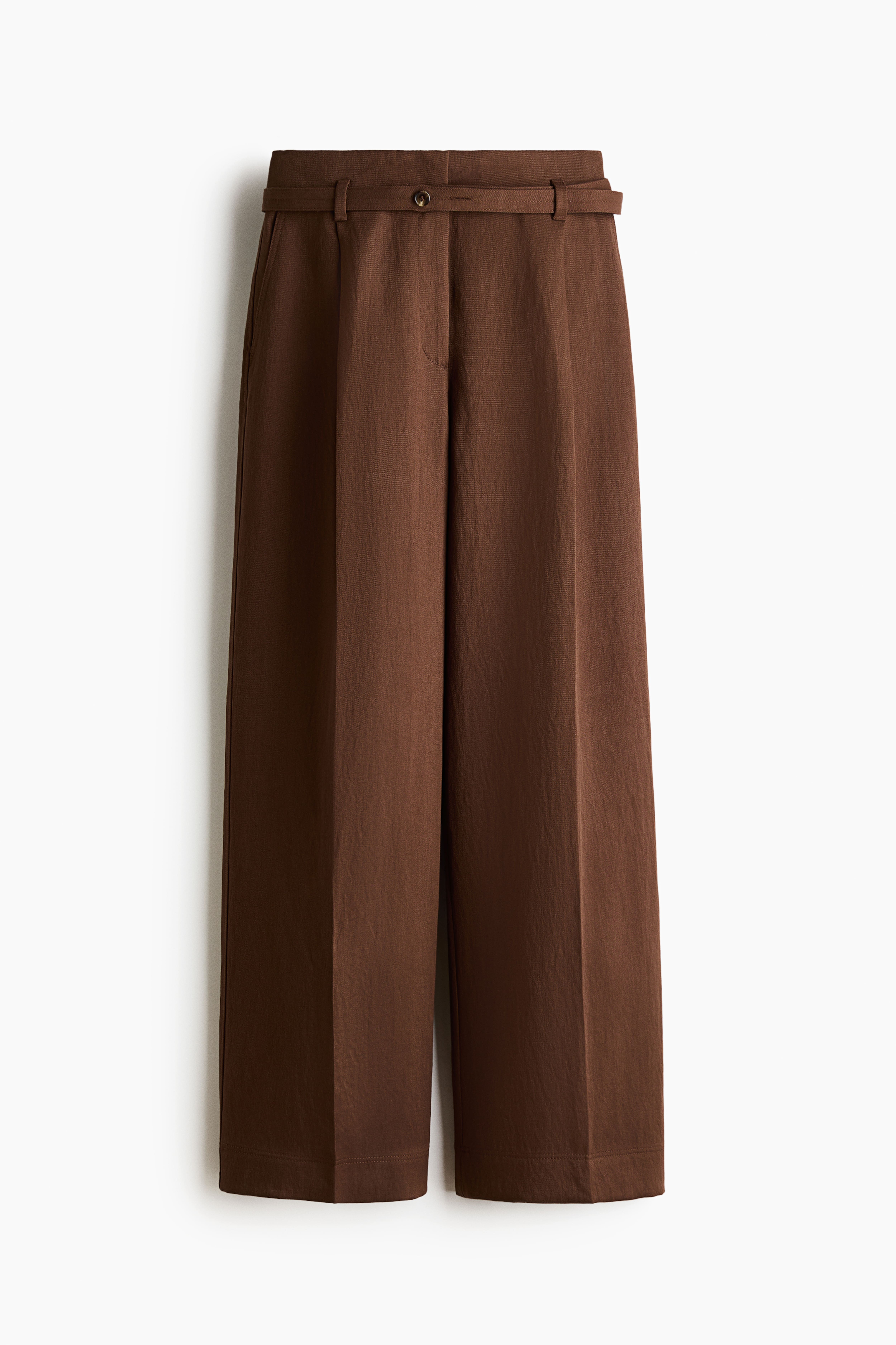 Wide-Leg Pants with Belt