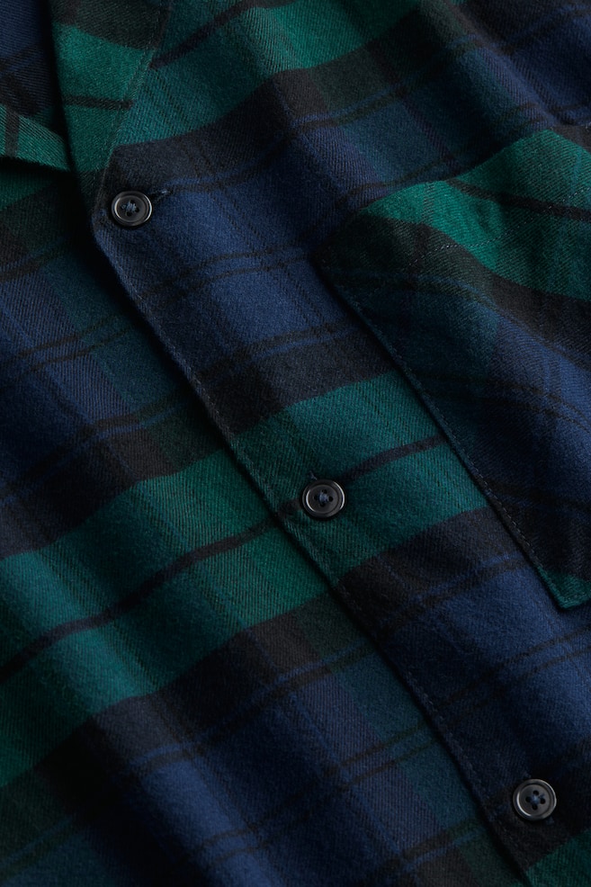 Pyjama en flanelle Regular Fit - Vert foncé/carreaux/Rouge/carreaux/Bleu foncé/carreaux - 4