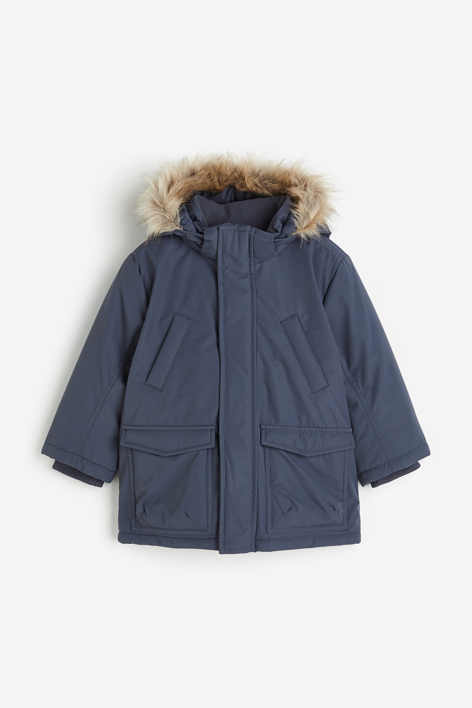 Water Repellent Parka - Navy blue/Dark khaki green/Light brown - 1