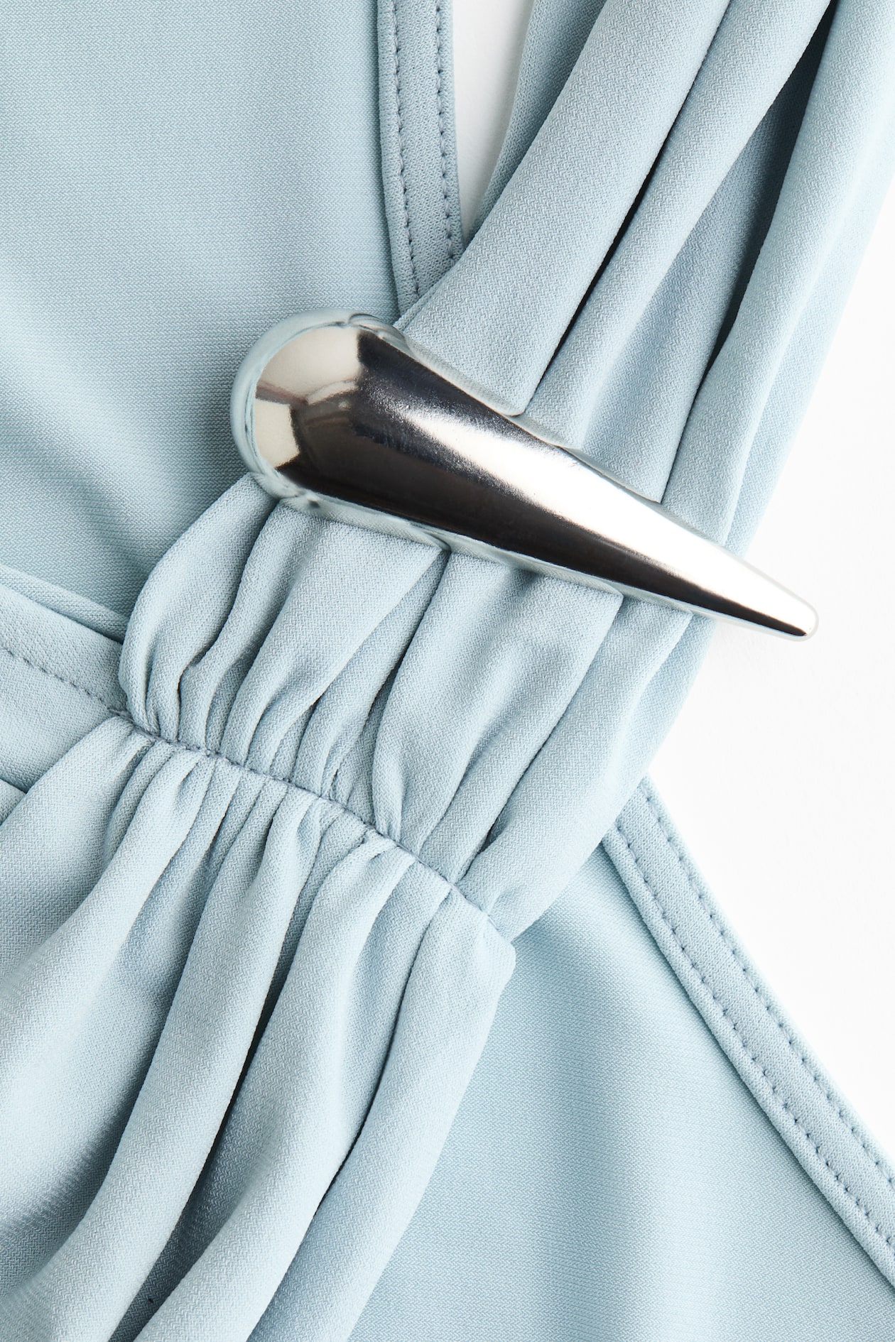 Metal-Detail Halterneck Top - image 2