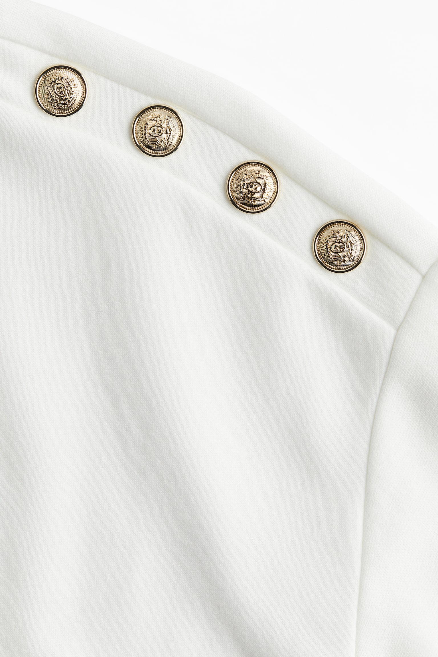 Button-detail sweatshirt - クリーム／Café de la Mairie/ブラック/ライトダスティピンク - 4