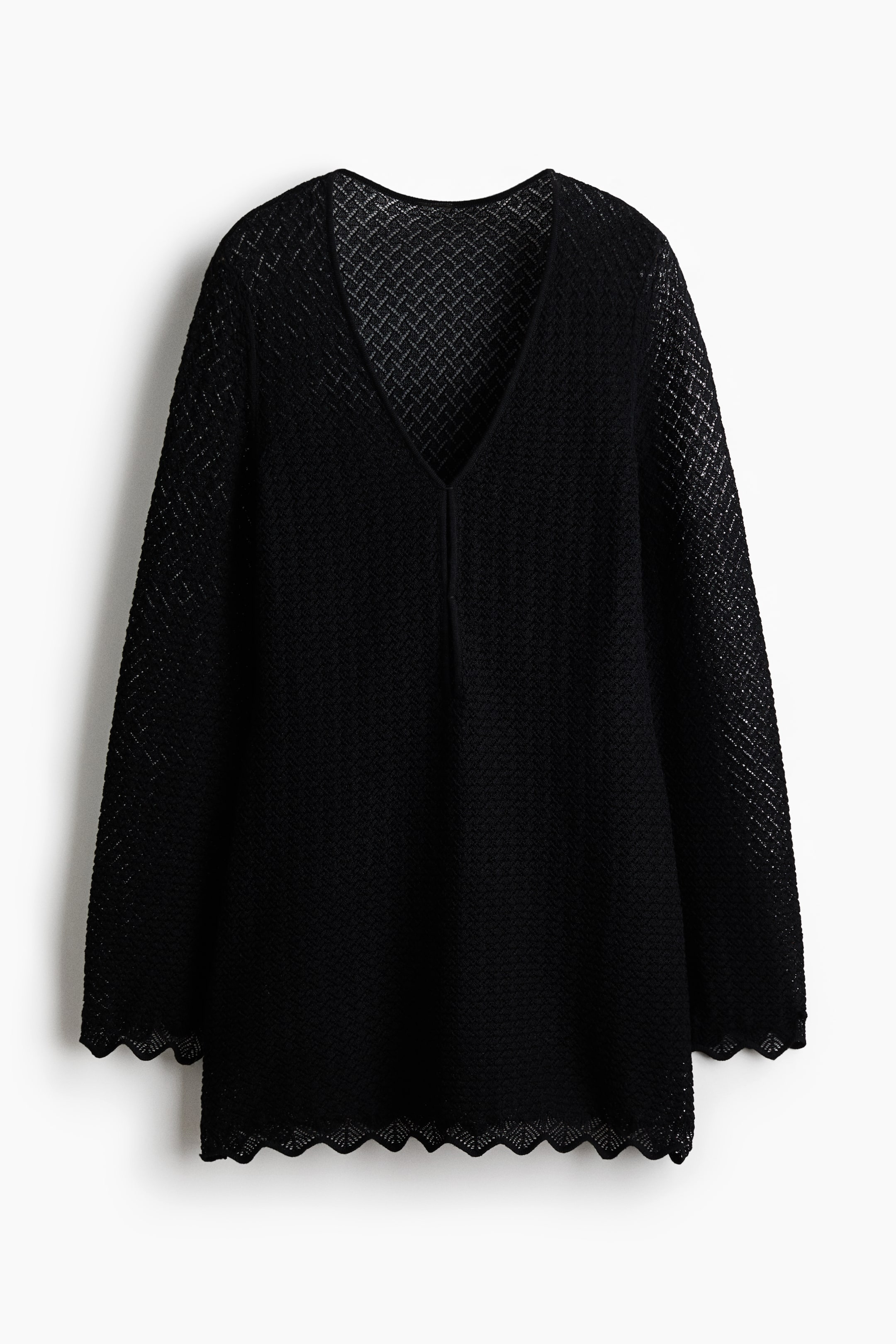 View larger image: Pointelle-knit beach dress - Black - Ladies | H&M IN 1