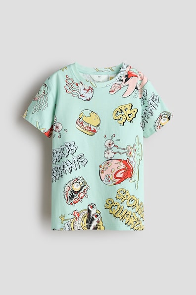 プリントデザイン コットンTシャツ