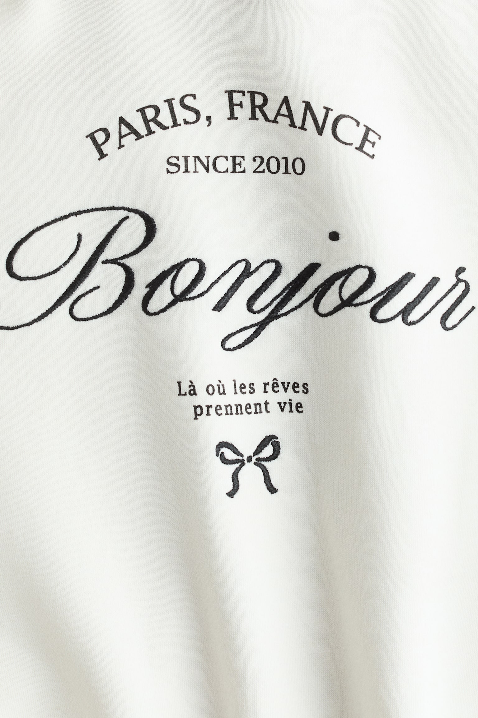 Hoodie avec motifs - Blanc/Bonjour/Blanc/nounours/Rose clair/Paris/Bleu marine/Puppy - 2