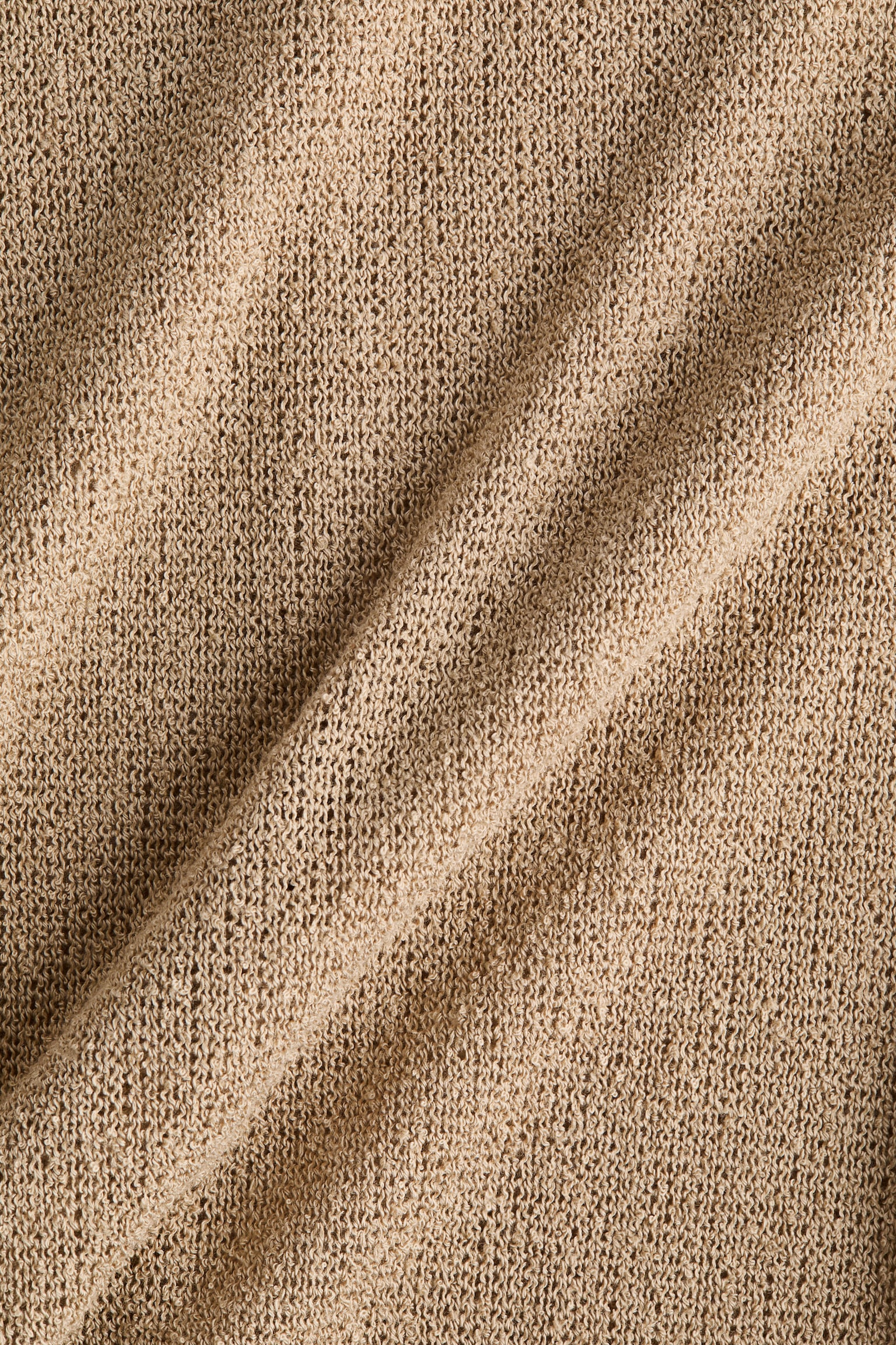 Tie-detail knitted top - Beige/Dunkelbraun - 5