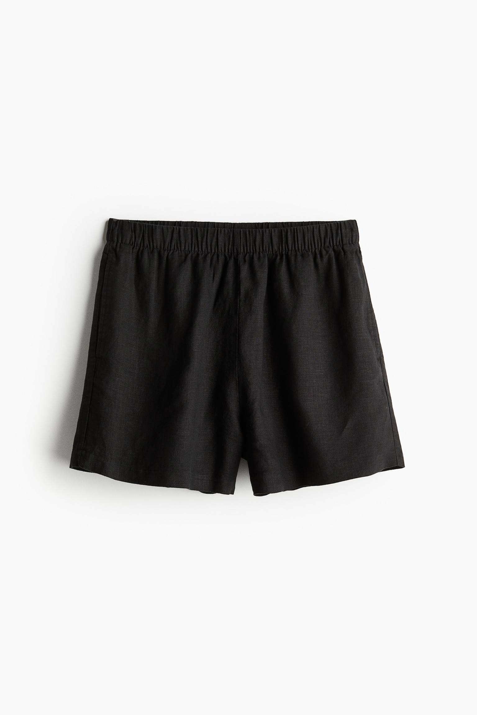 Pull-on-Shorts aus Leinen - Schwarz/Naturweiß/Grün/Blau/Gestreift - 2