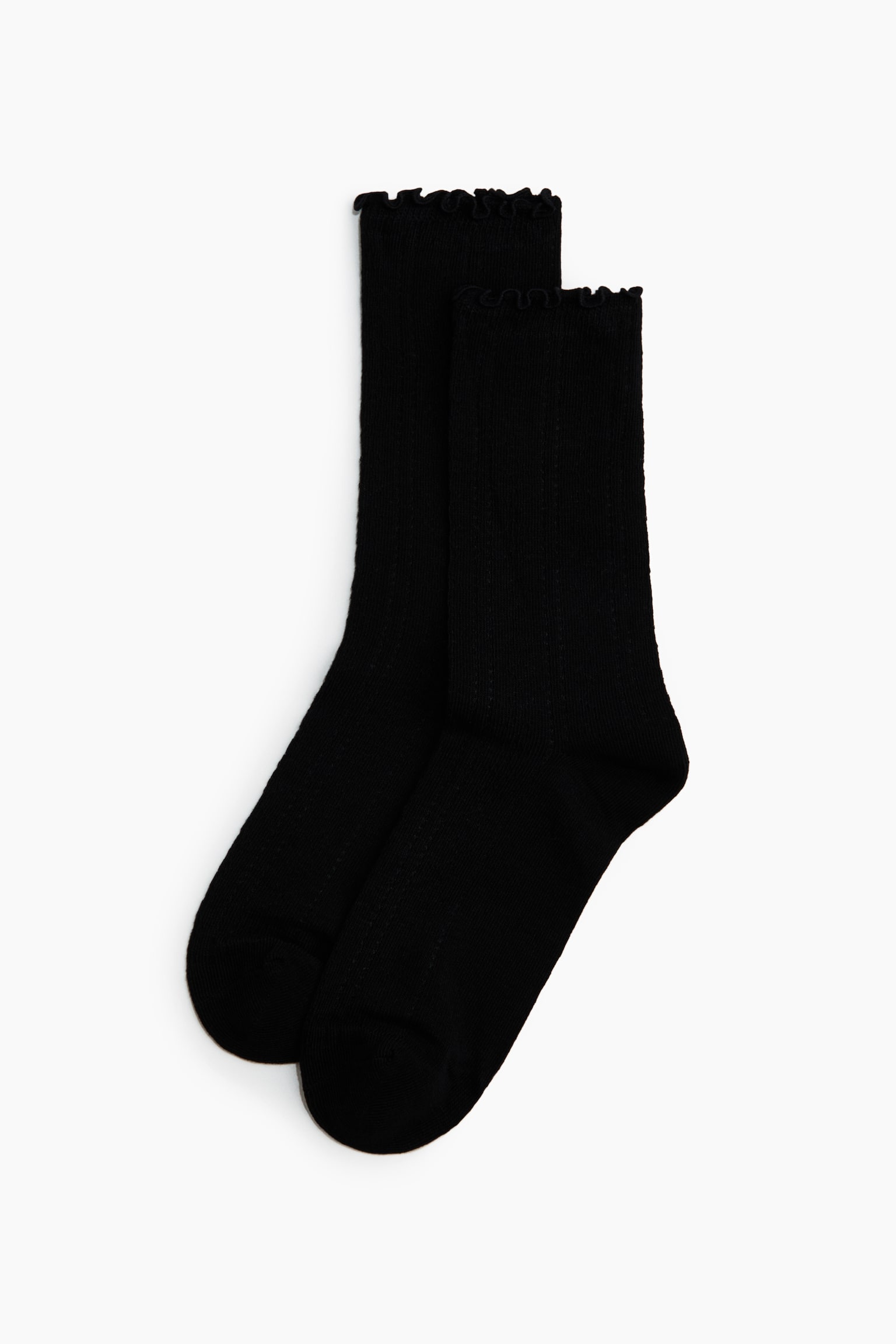 5-pack pointelle-knit socks - Negro/Blanco - 3