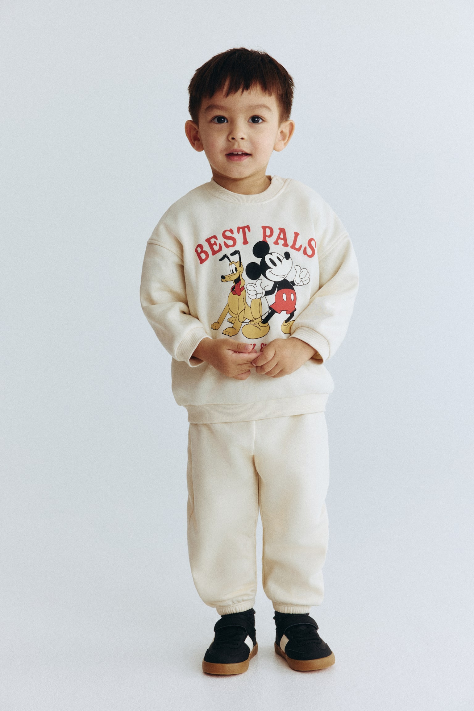2-piece printed sweatshirt set - Light beige/Dusty blue/Mickey Mouse - 2