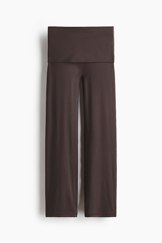 Flared yoga leggings with SoftMove™ - Warm brown/Black/Light pink/Dark dusty blue - 1