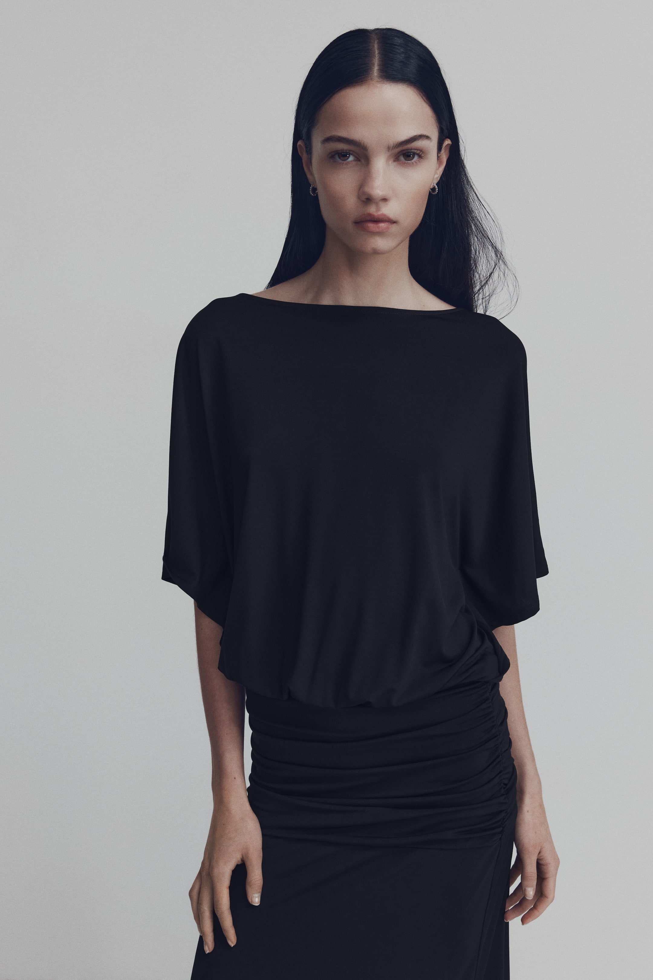 View larger image: Draped maxi dress - Black - Ladies | H&M 2