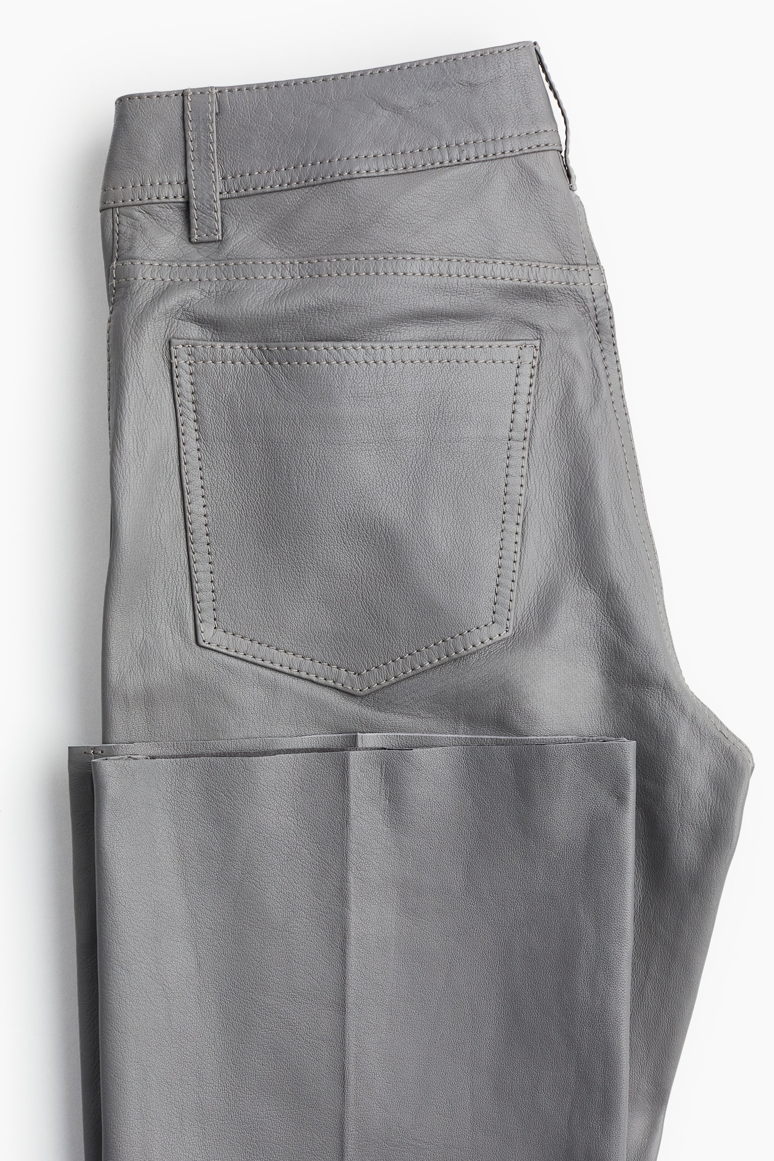 Leather trousers - Grey/Black - 3