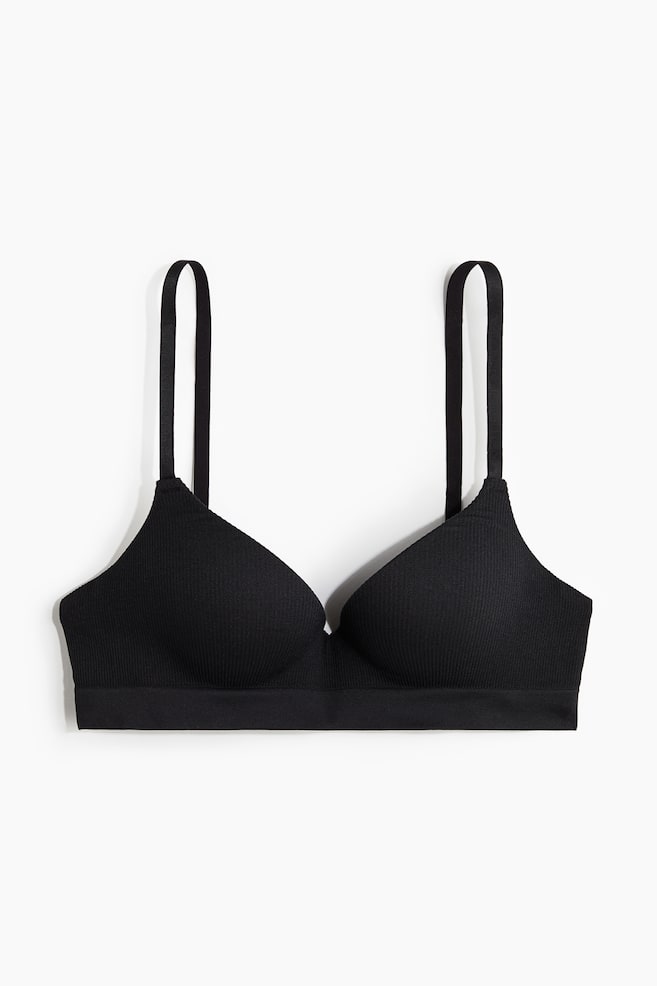 Seamless Super Push-up Bra - Black/White/Beige/Dark dusty pink - 1
