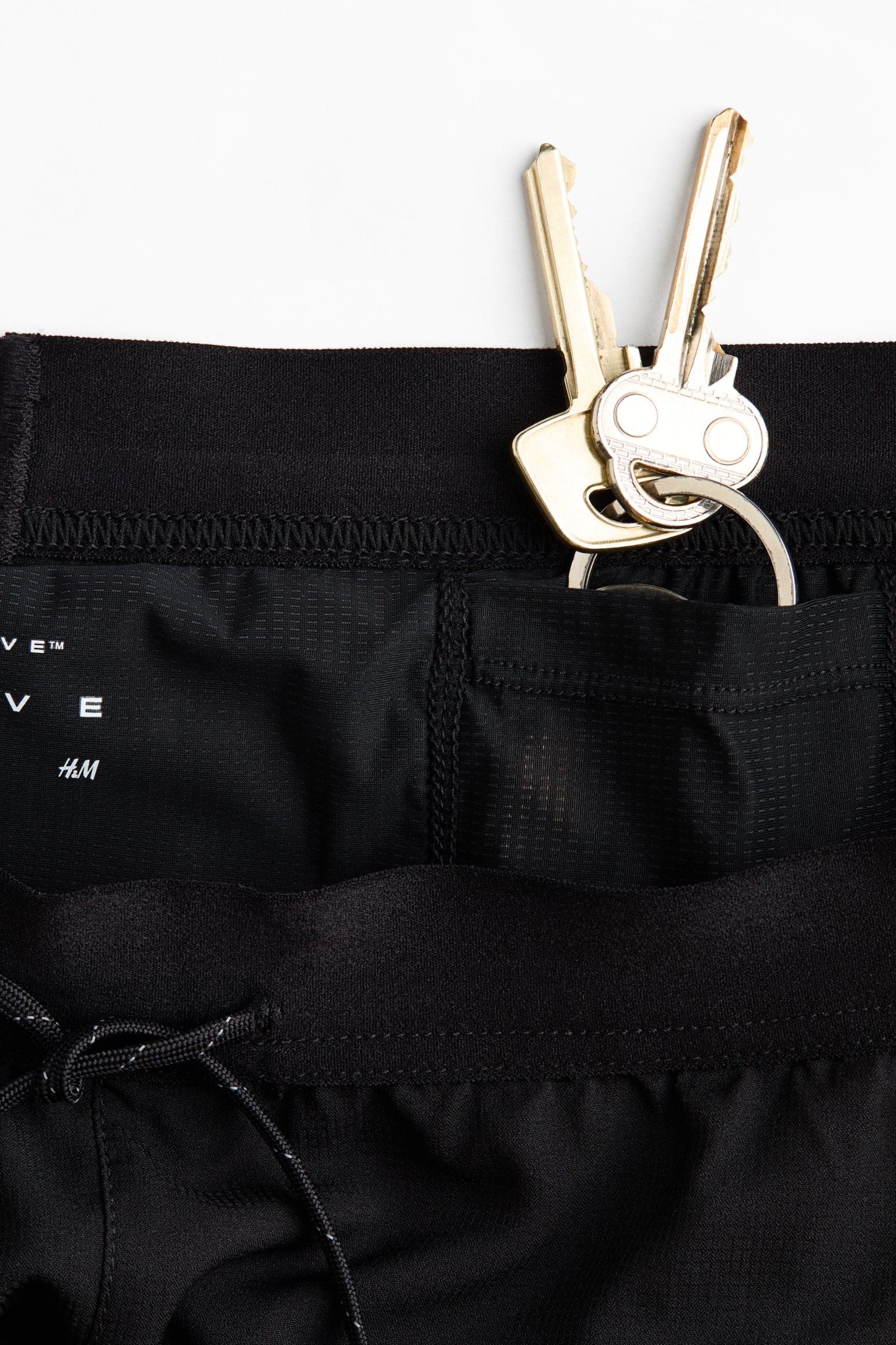 Мужские шорты H&M Move Lightweight Quick Dry Running, цвет: Чёрный — фото 7