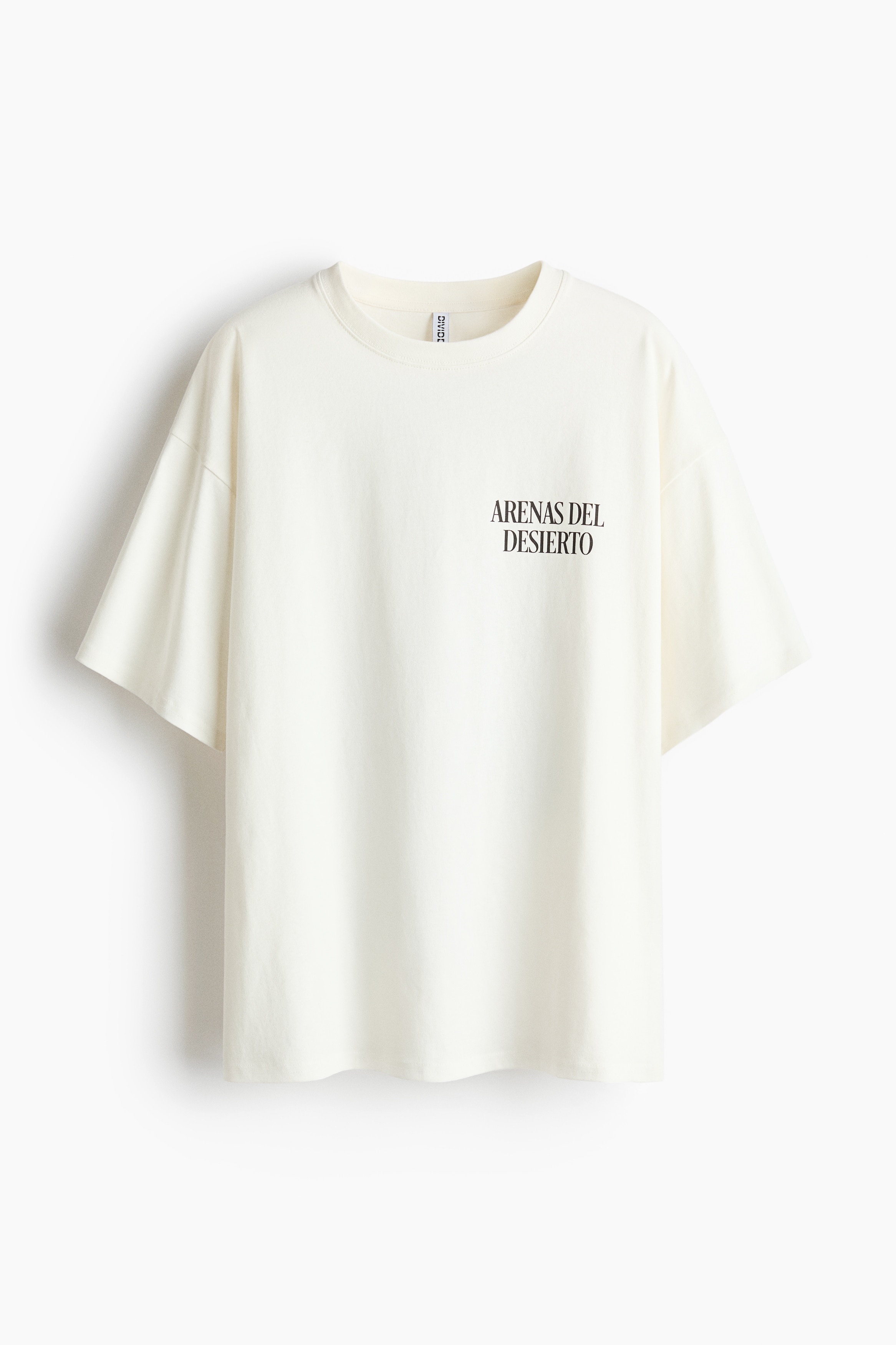 Oversized T-Shirt with Printed Motif - White/Dunas Cantoras