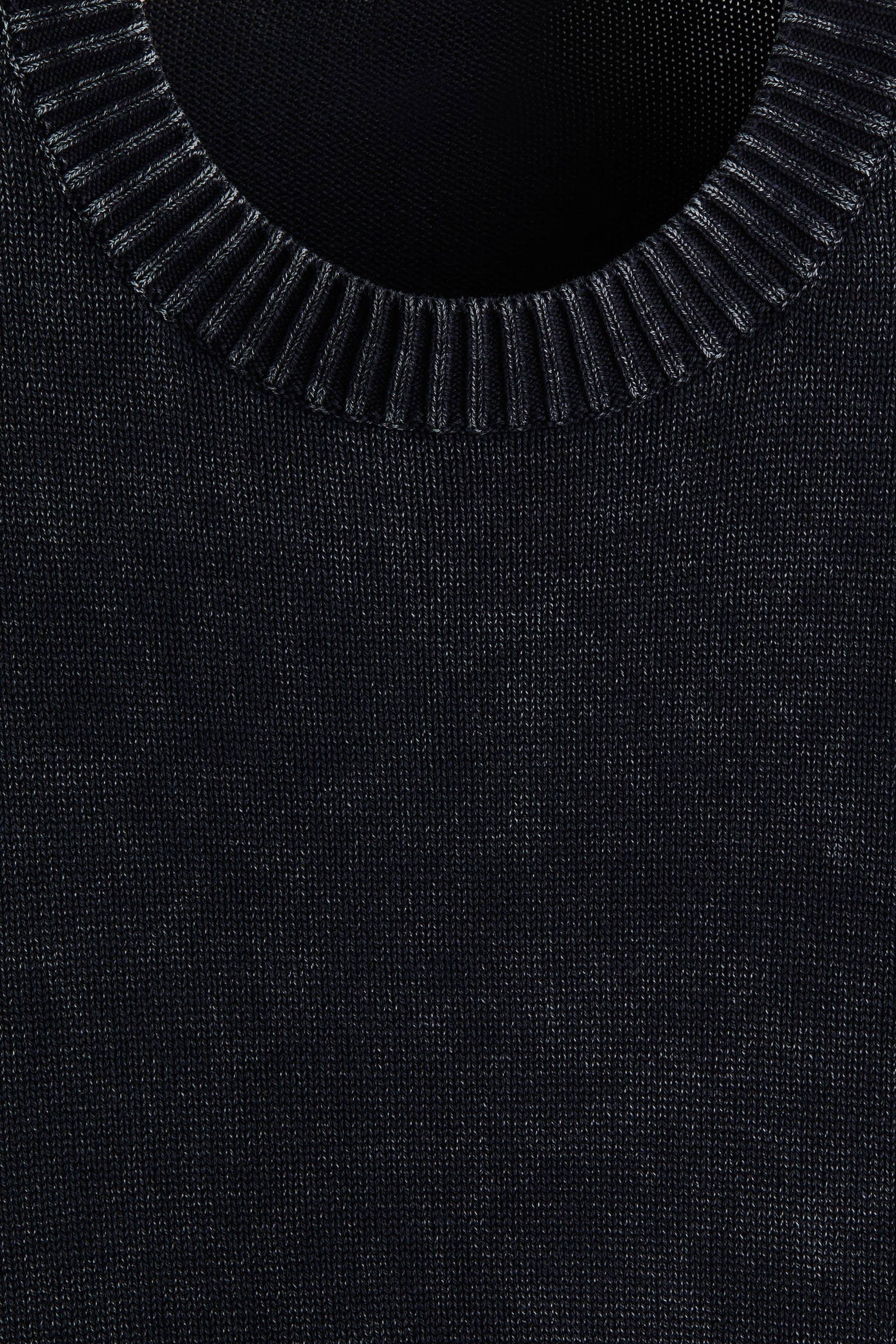 니트 스웨터 루즈핏 - 블랙/브라운 - 6