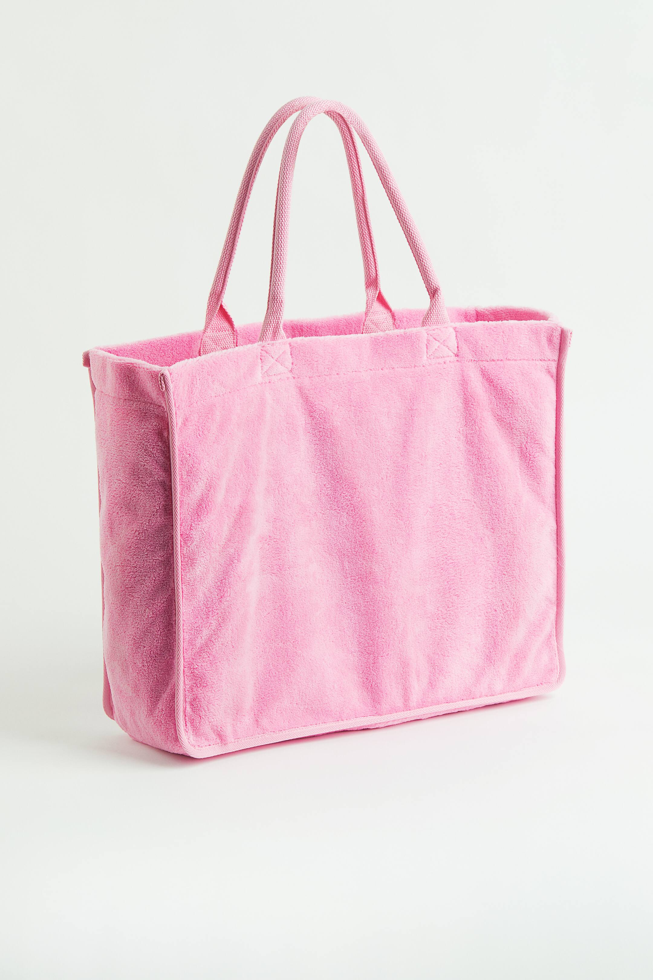 Large shopper - Pink/Choose Happy - Ladies | H&M GB