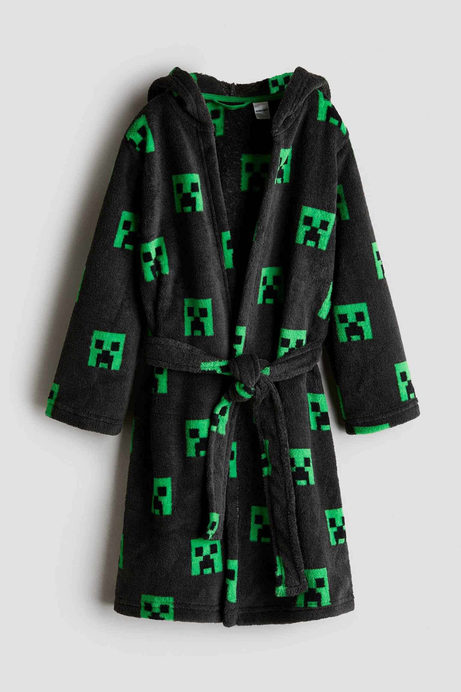 Fleece dressing gown - Dark grey/Minecraft/Red/Cars