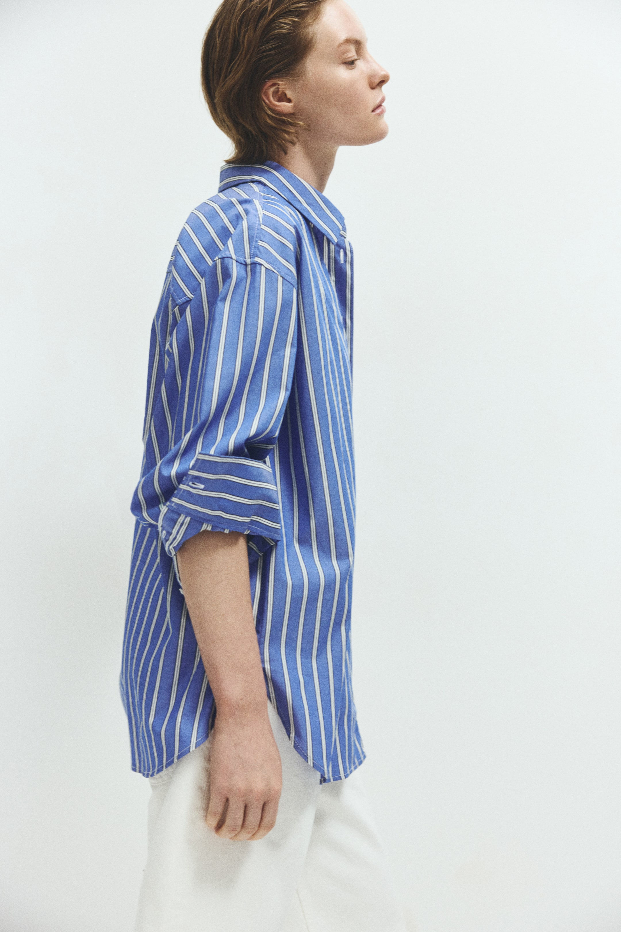 Женские рубашки H&M Oversized Poplin Shirt — фото 4