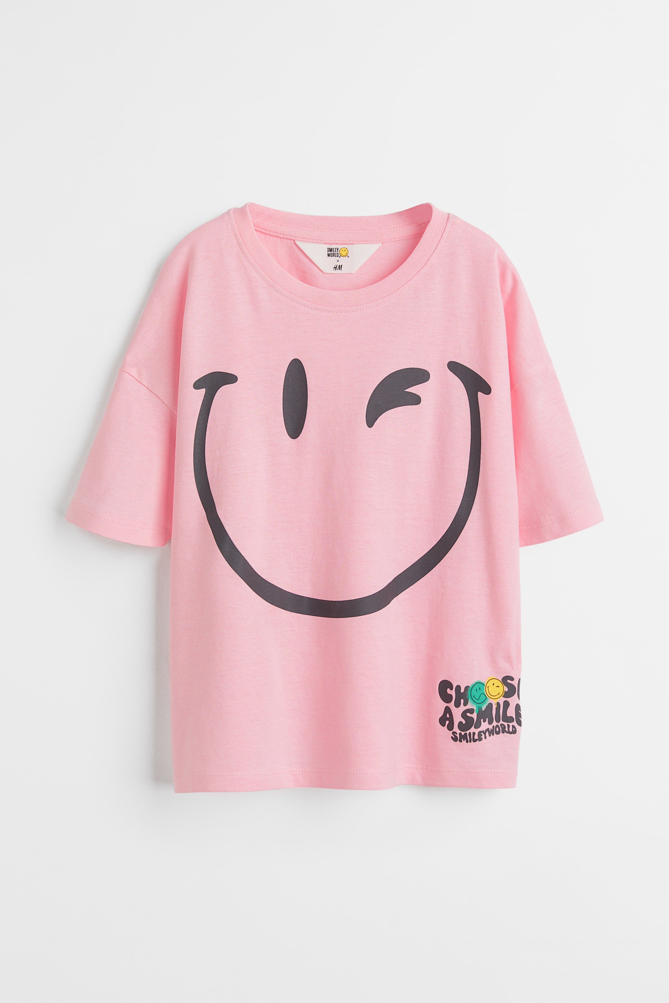 View larger image: Printed T-shirt - Light pink/SmileyWorld - Kids | H&M US 1