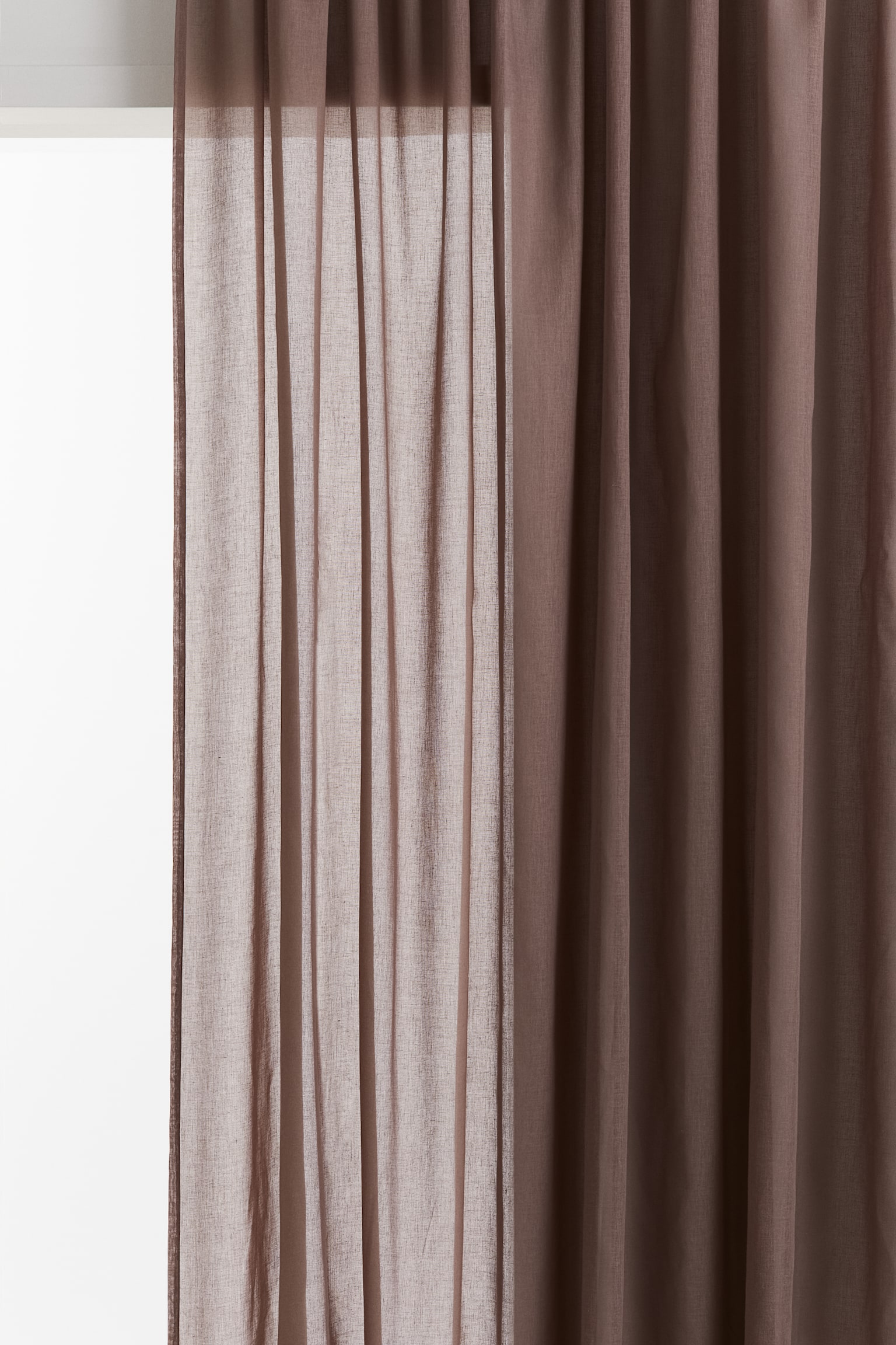 2-pack airy multiway curtains - Mole/Yellow/Light brick red - 1