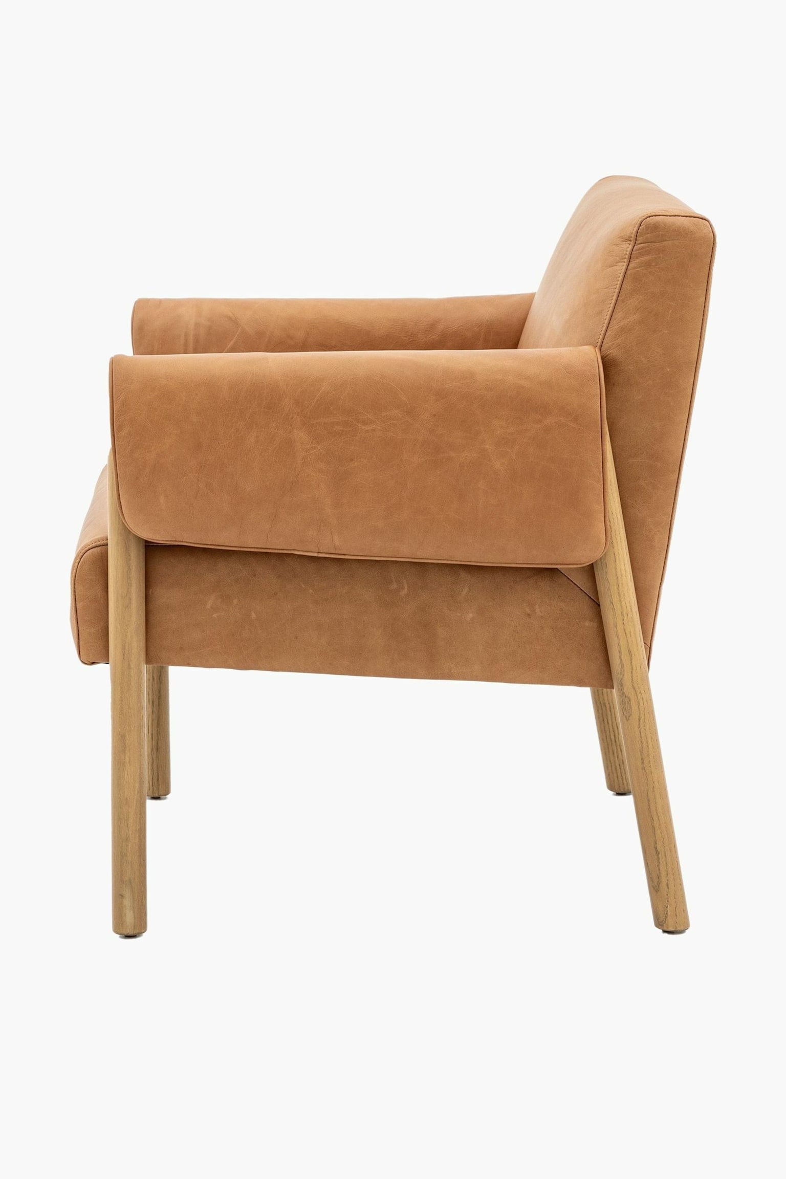 Leather Armchair - Tan - 6