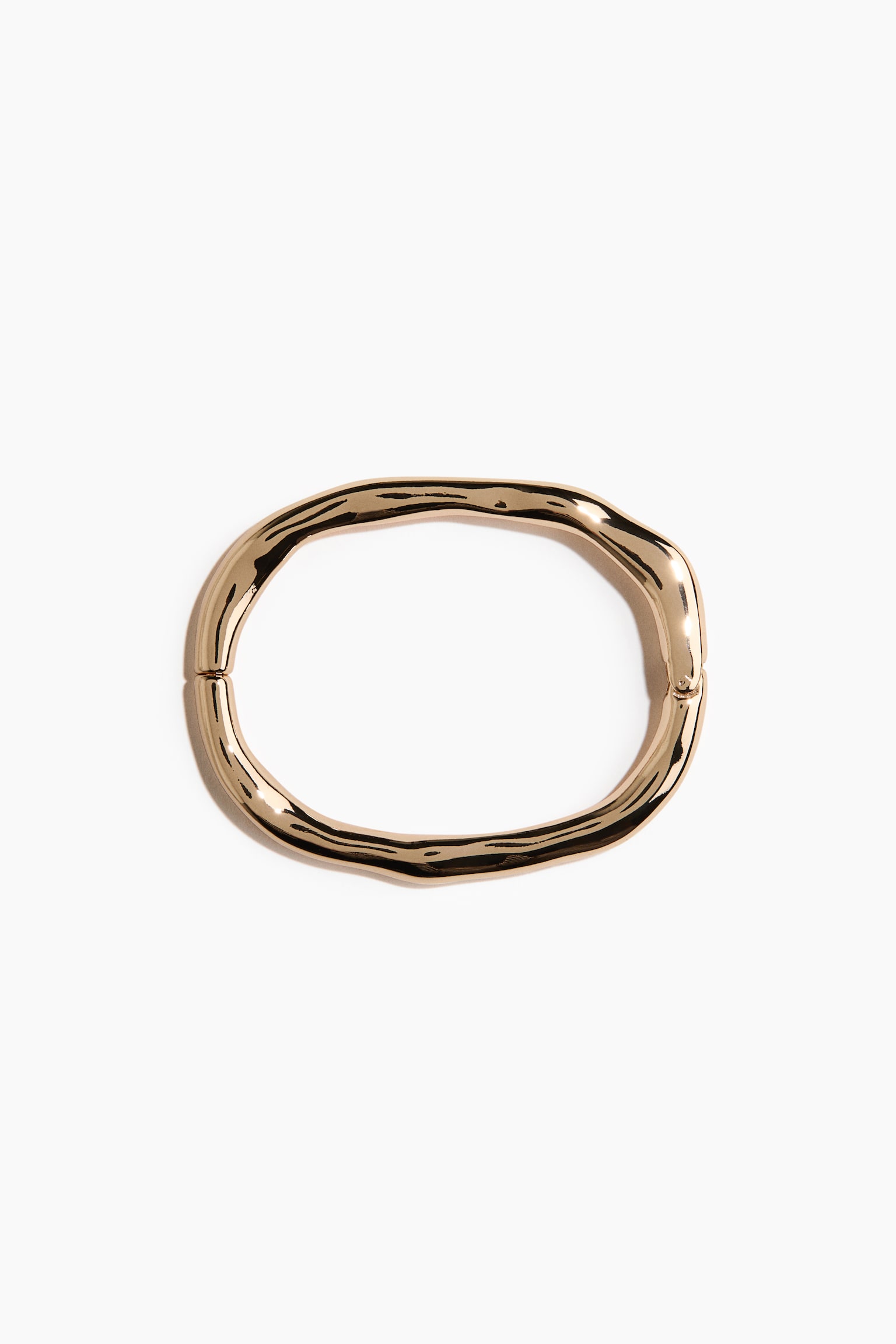 Hinged bangle - Gold-coloured - 1