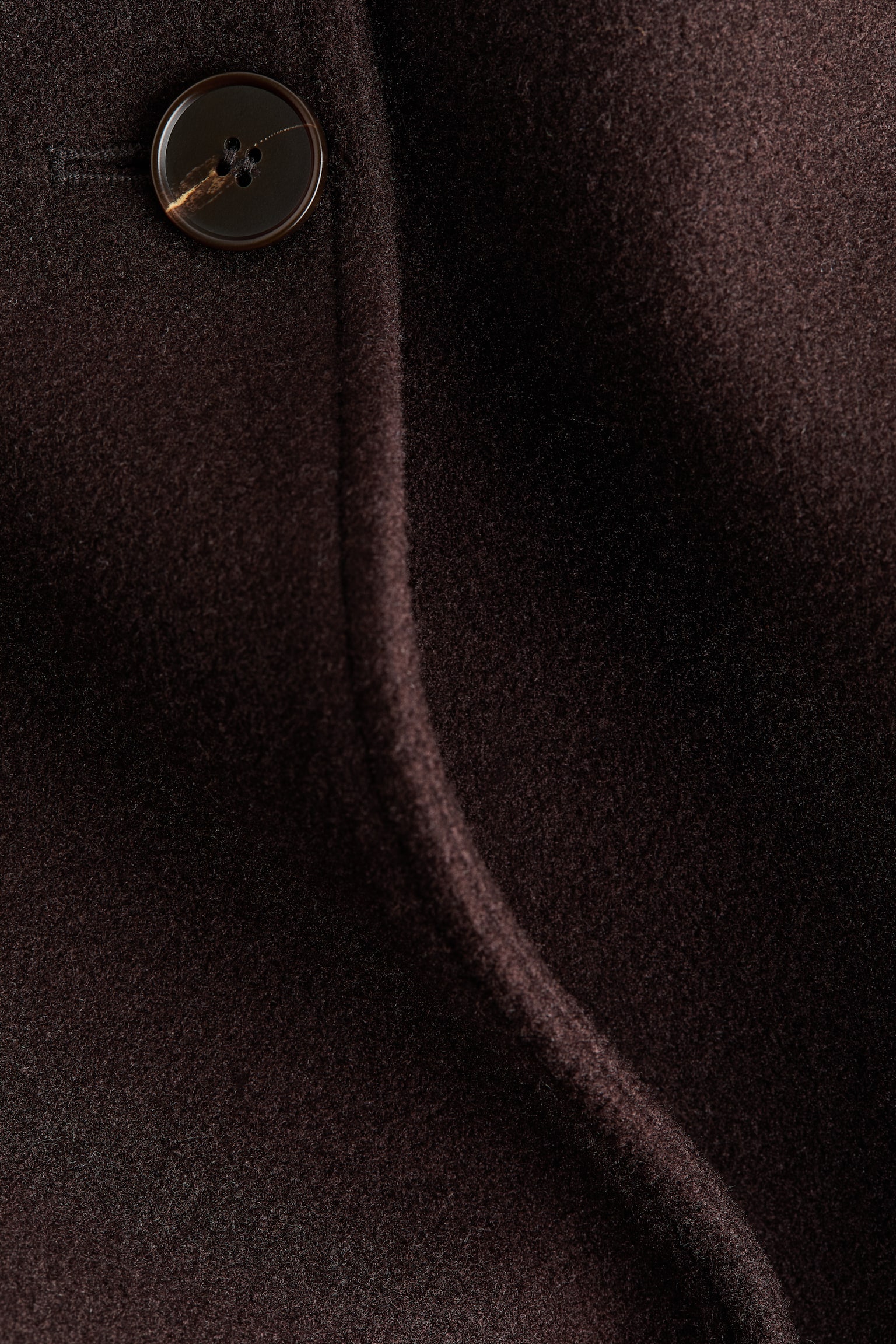 Belted cape coat - Dark brown - 4