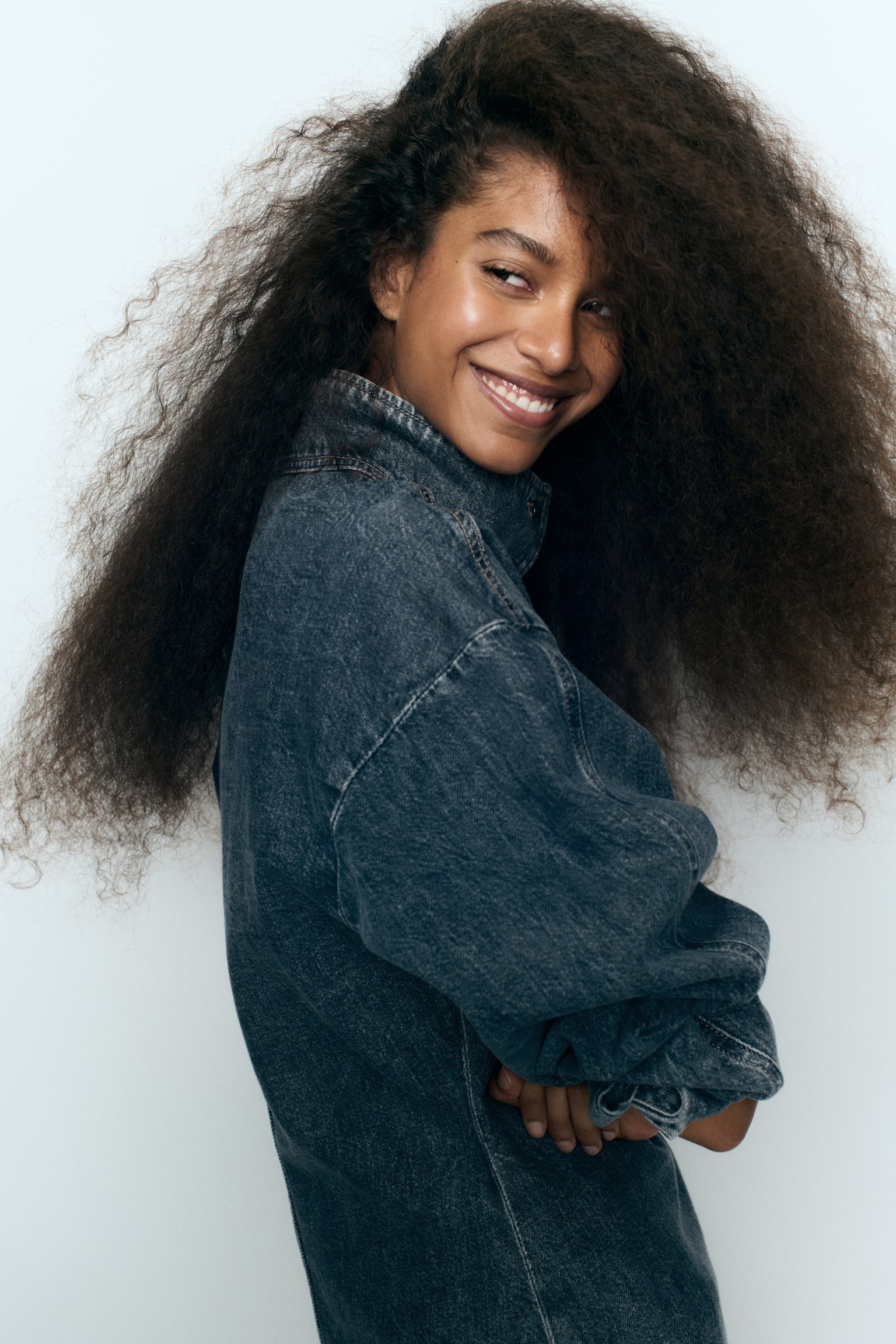 Женский свитер H&M Denim Pullover Shirt, цвет: Тёмный джинсовый синий — фото 4