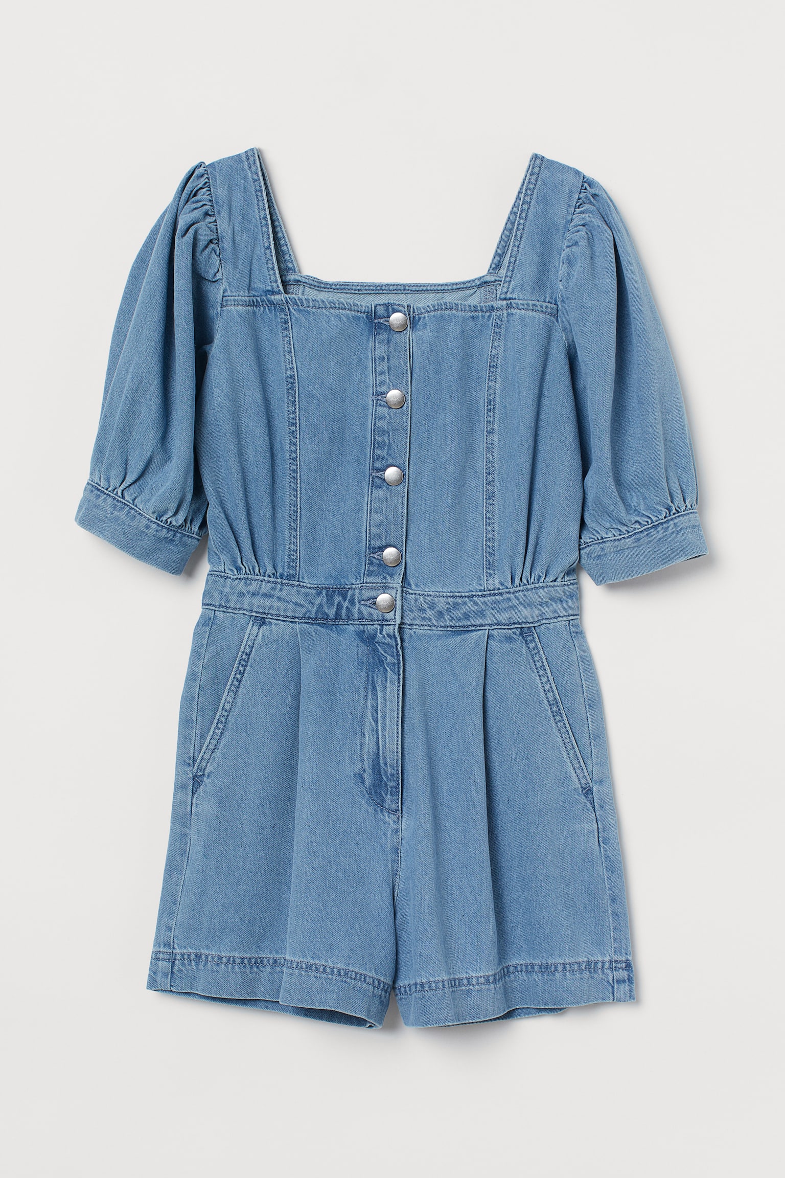 Denim playsuit - Denim blue - 1