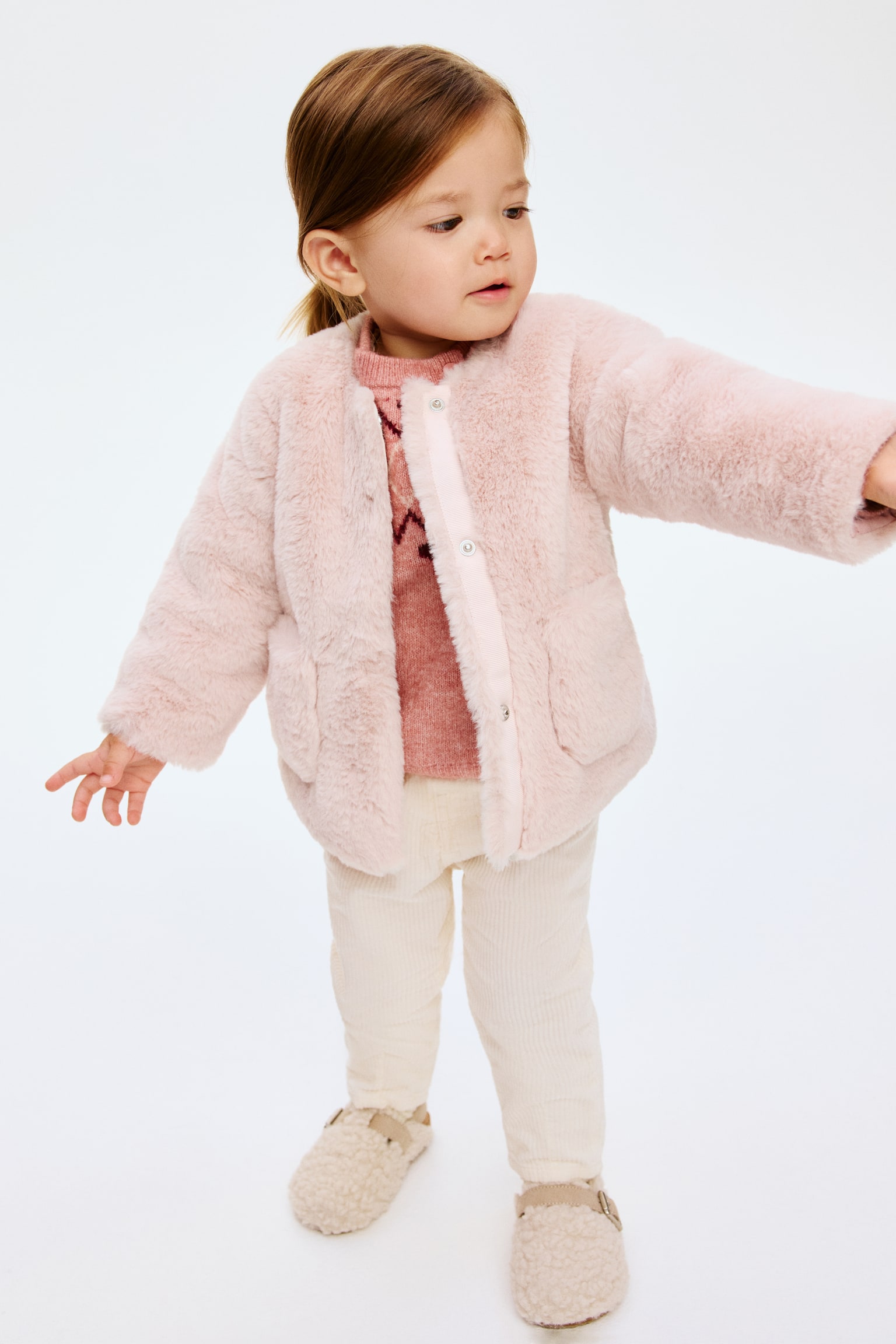 Fluffy jacket - Light pink - 3