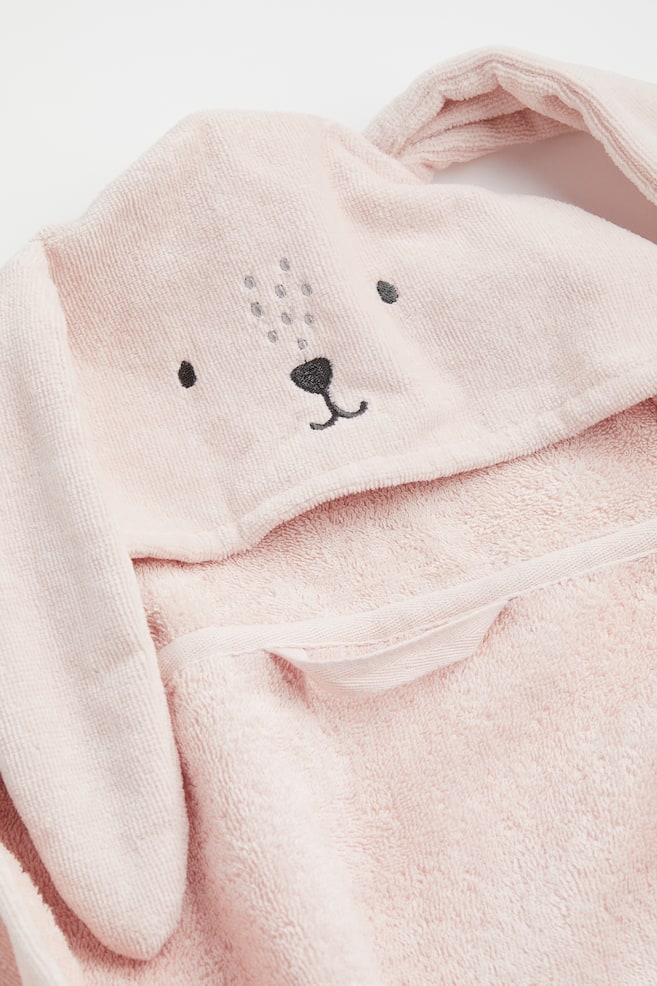 Hooded bath towel - Light pink/Rabbit/Mint green/Dinosaur/Light pink/White/Spotted/dc - 2