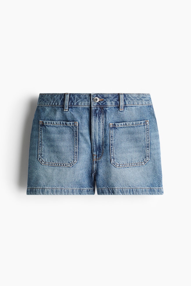 High Rise shorts i denim - Denimblå/Lys denimblå - 1