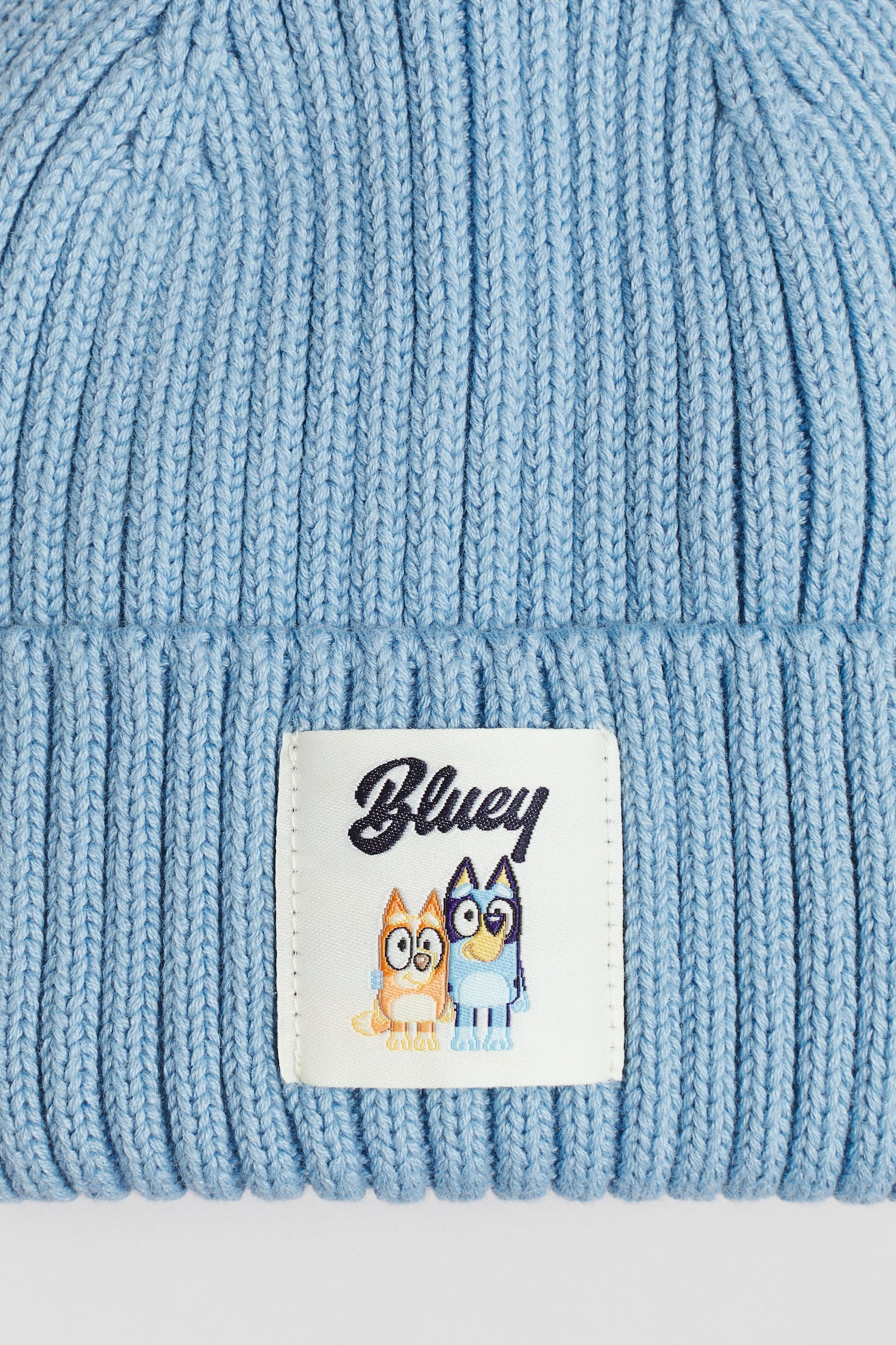 Appliquéd beanie - Dusty blue/Bluey - 2