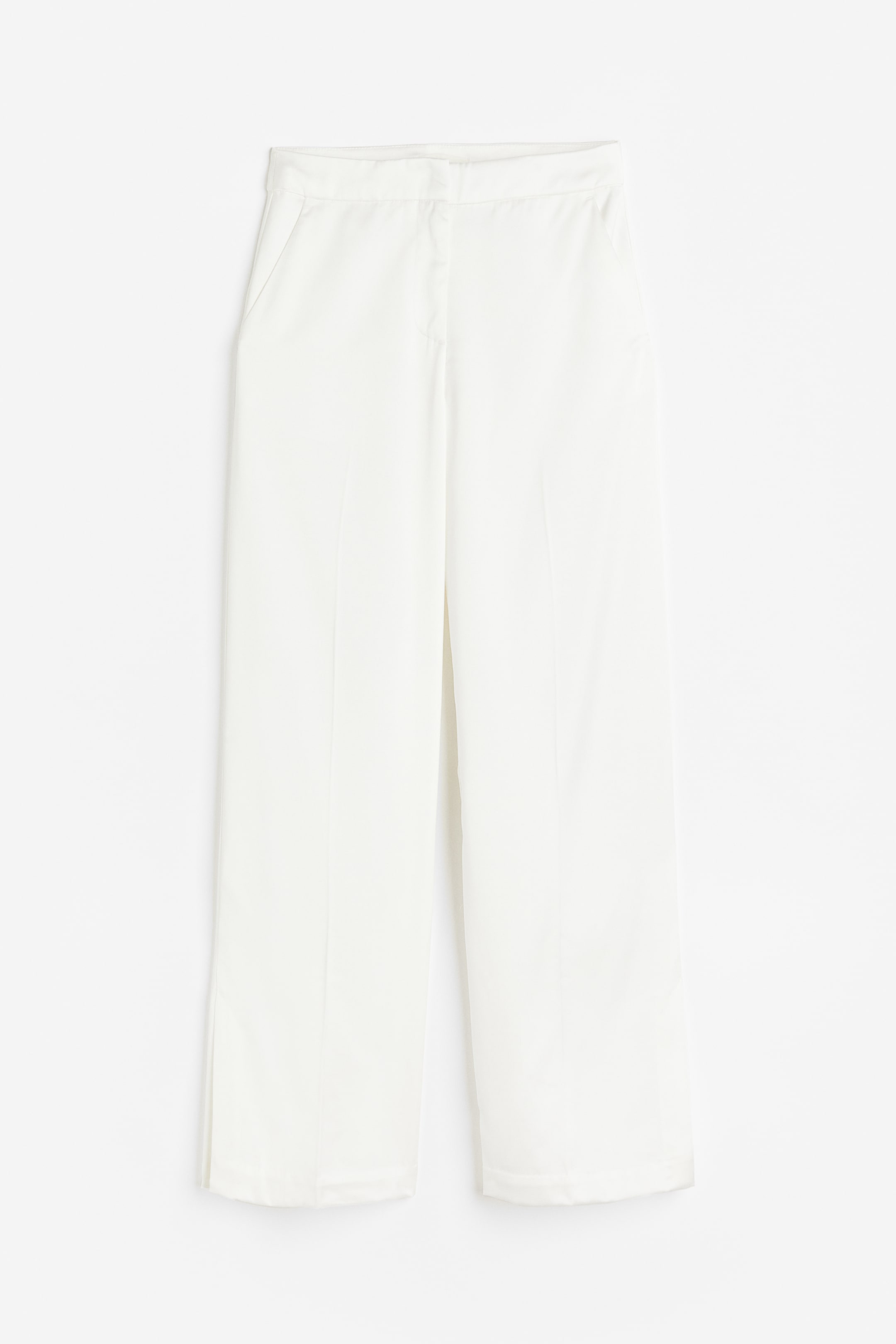 Slit-hem trousers - White - Ladies | H&M GB