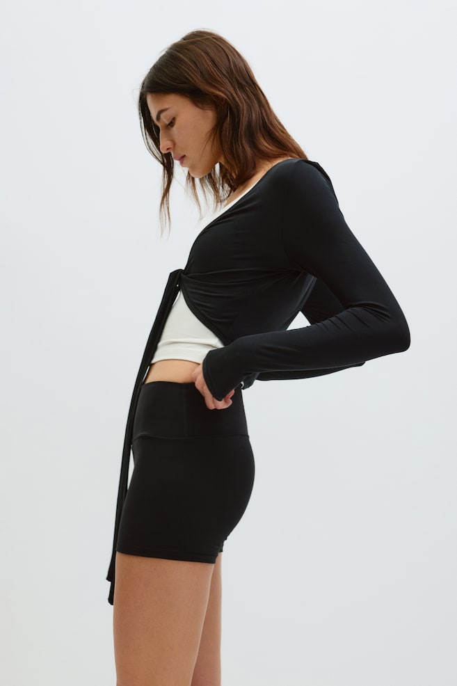 Sports hotpants with SoftMove™-Black - 5