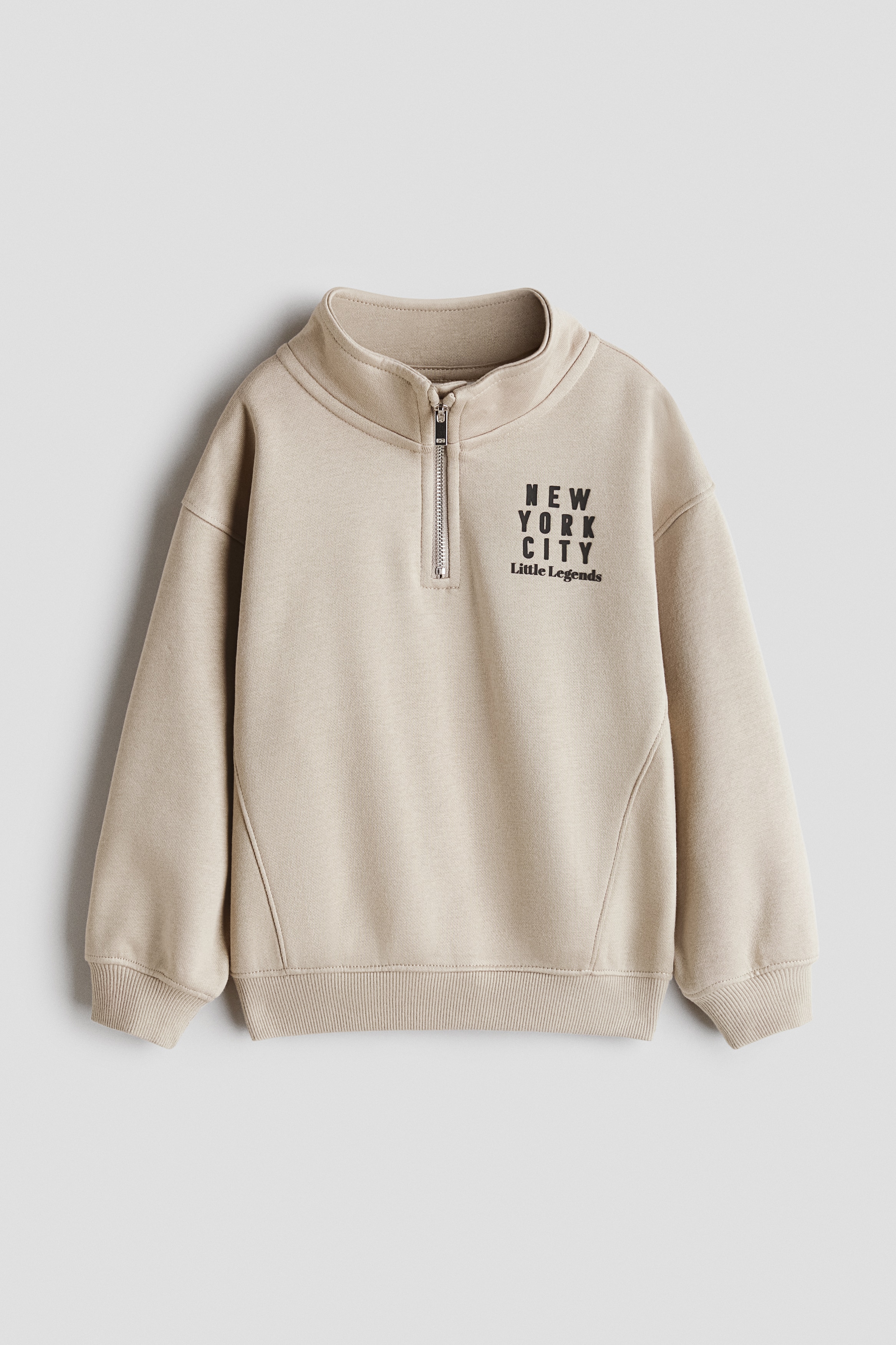 Sudadera con media cremallera e interior cepilladoAuxiliar