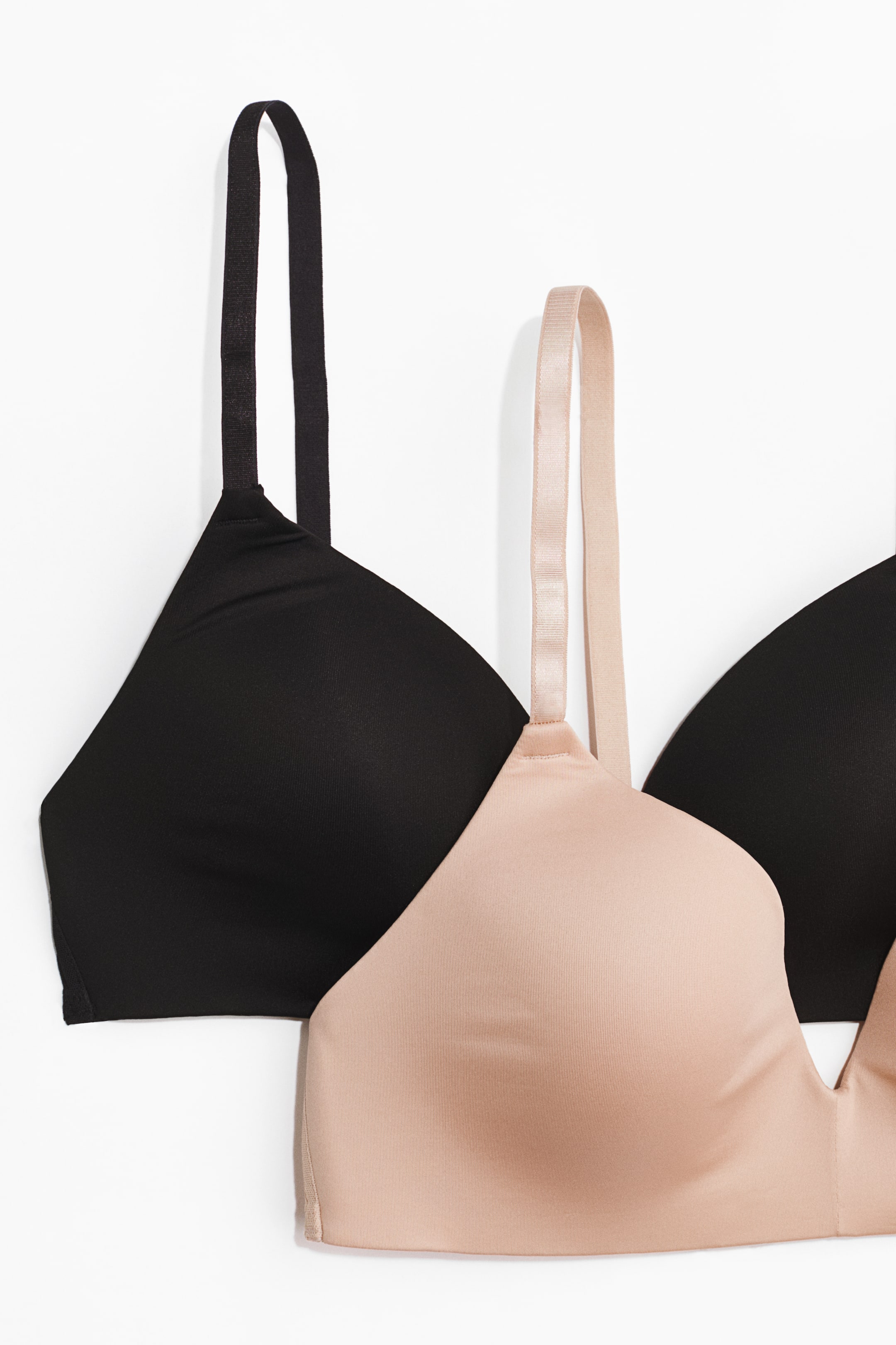 Zobacz większy obraz: Biustonosz z mikrofibry 2-pak - Beżowy/Czarny - ONA | H&M PL 5