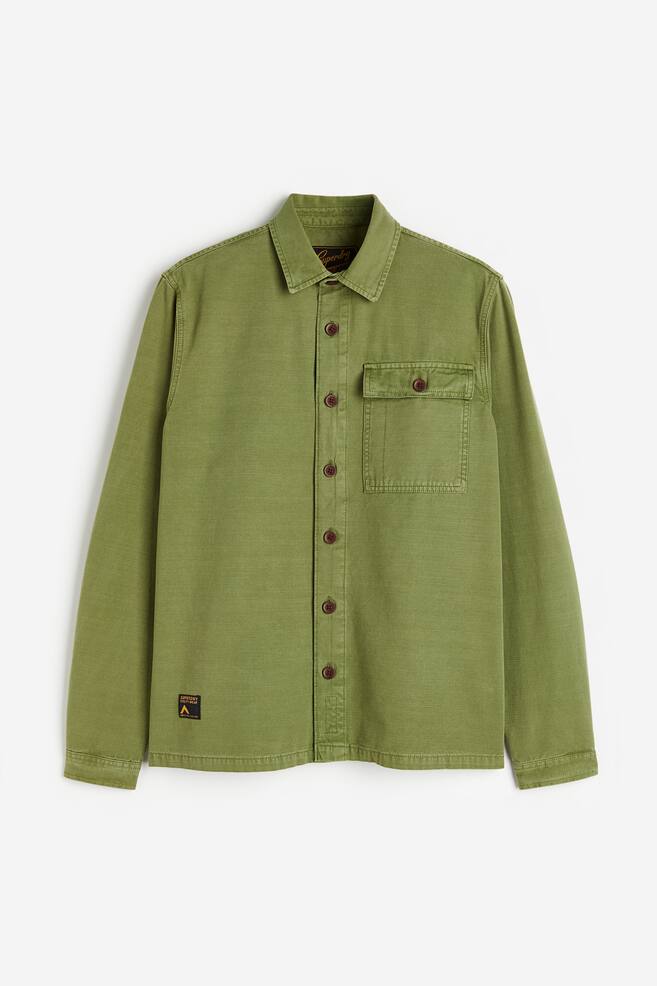 Vintage Shirt - Drab Olive Green/French Navy - 2