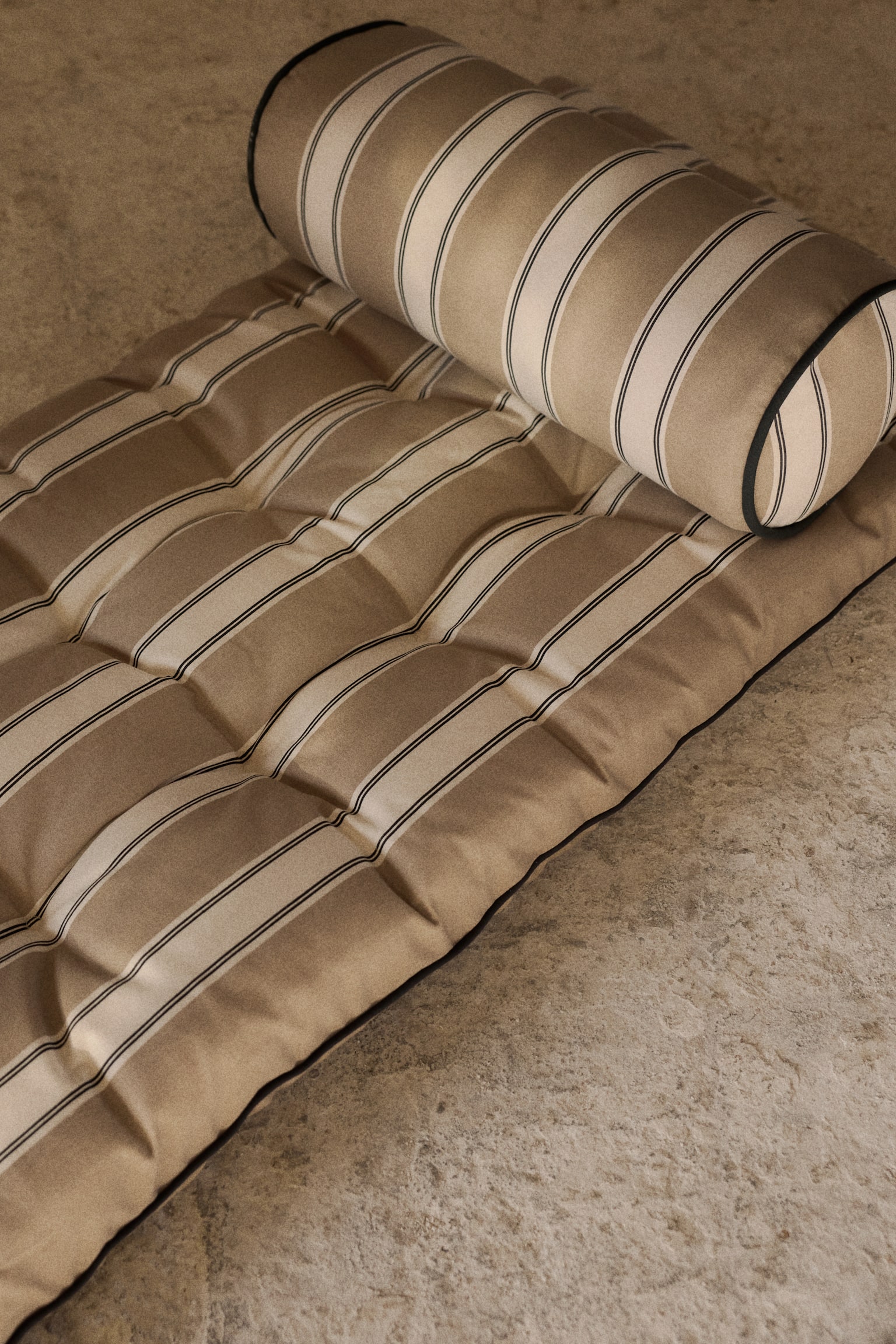 Almofada grande para cadeira de exterior - Bege/Riscas/Bege/Verde/Riscas - 2