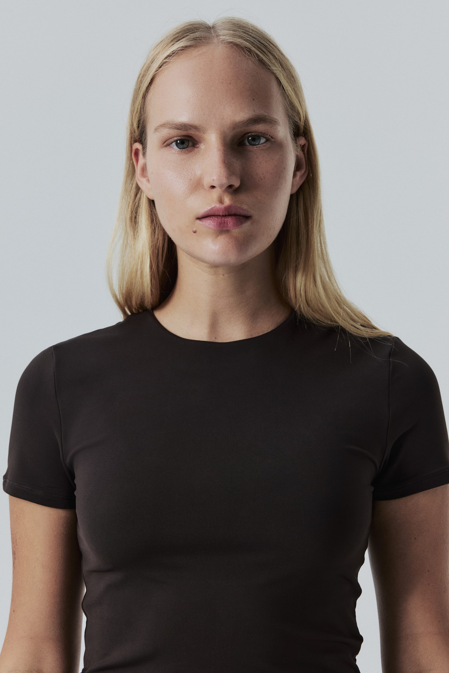 Sculpting T-shirt - Dark brown/Black/Cream/Light beige - 6