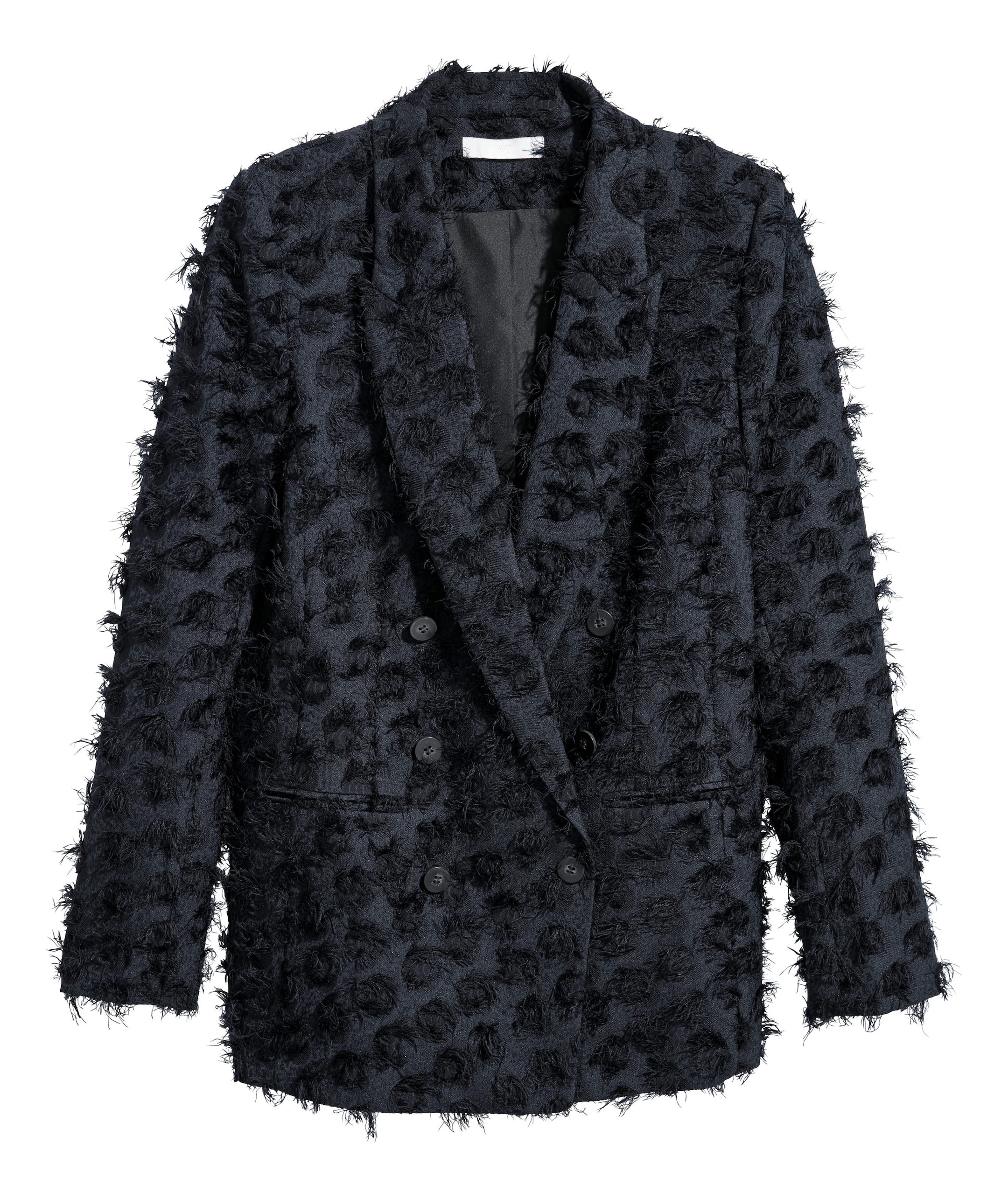 Visa större bild: Double-breasted jacket - Mörkblå/Fransar - DAM | H&M SE 1